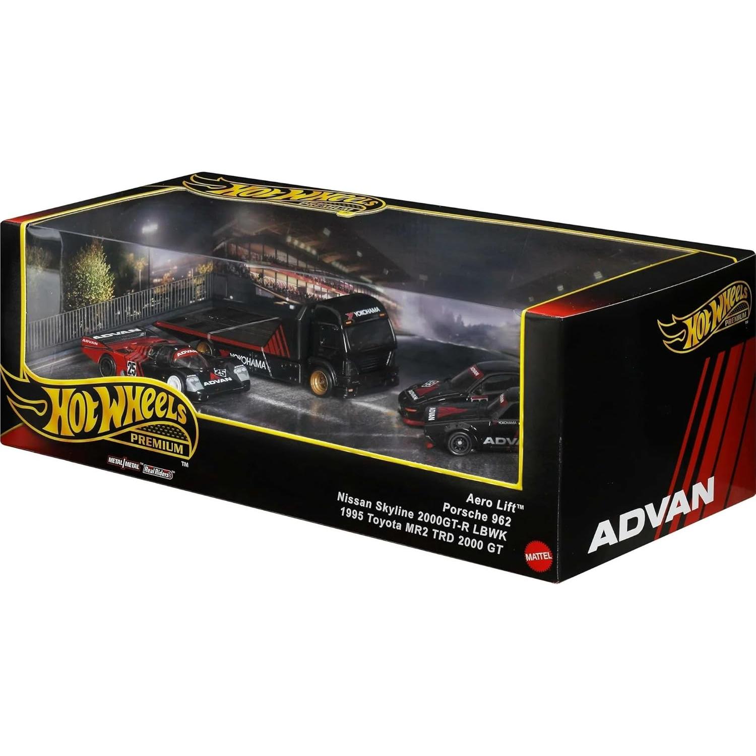 Conjunto de Exhibición Hot Wheels ADVAN 4 Vehículos 1:64