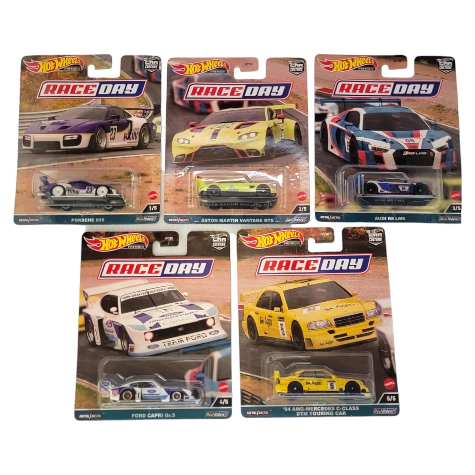 Conjunto 5 Vehículos Diecast Hot Wheels 2023 Race Day