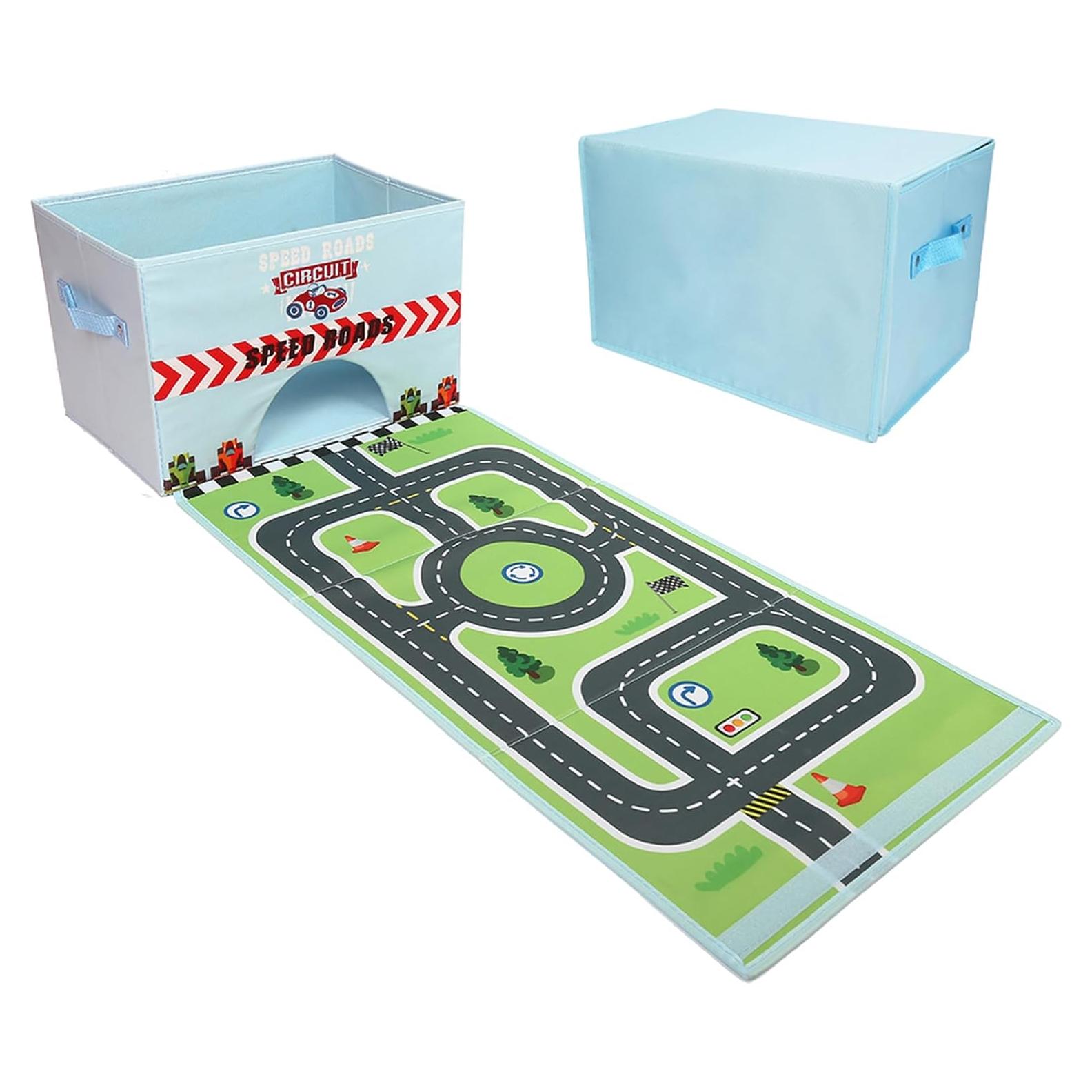 Caja de Garaje para Coches de Juguete Livememory - Almacenamiento 2 en 1