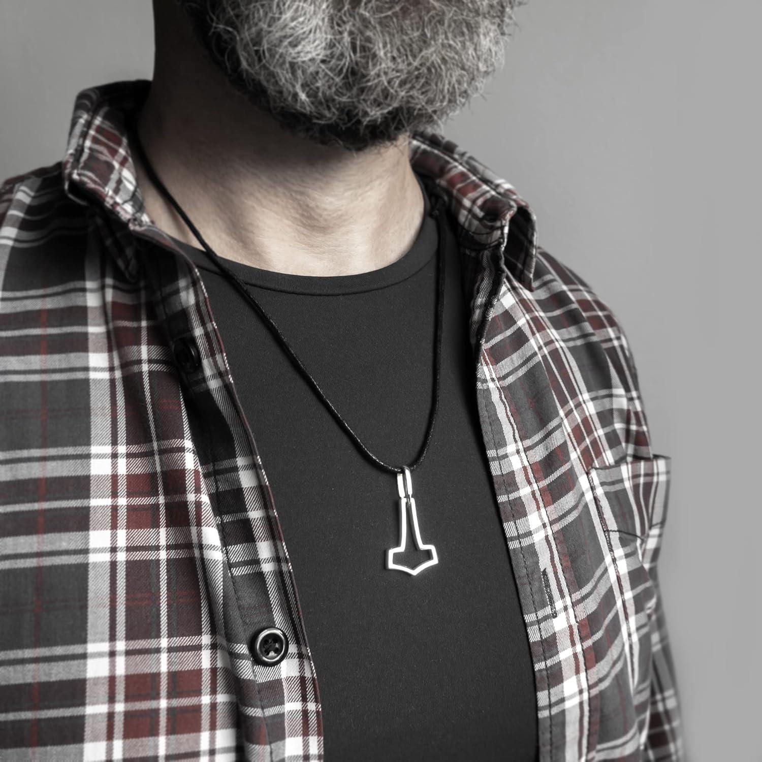 Collar Martillo de Thor Mjolnir Plata Esterlina 925 Unisex