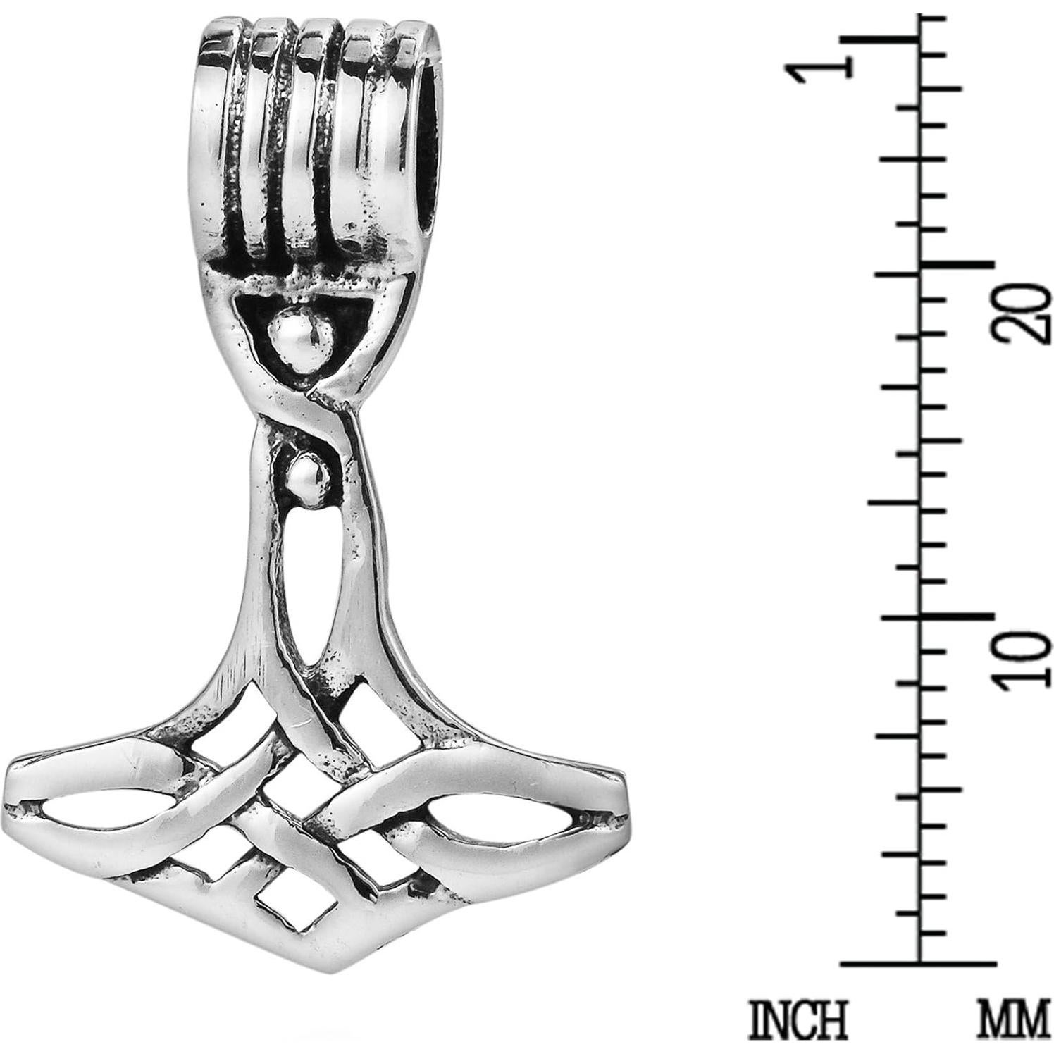 Colgante Martillo de Thor Mjolnir AeraVida Plata .925 18x27mm