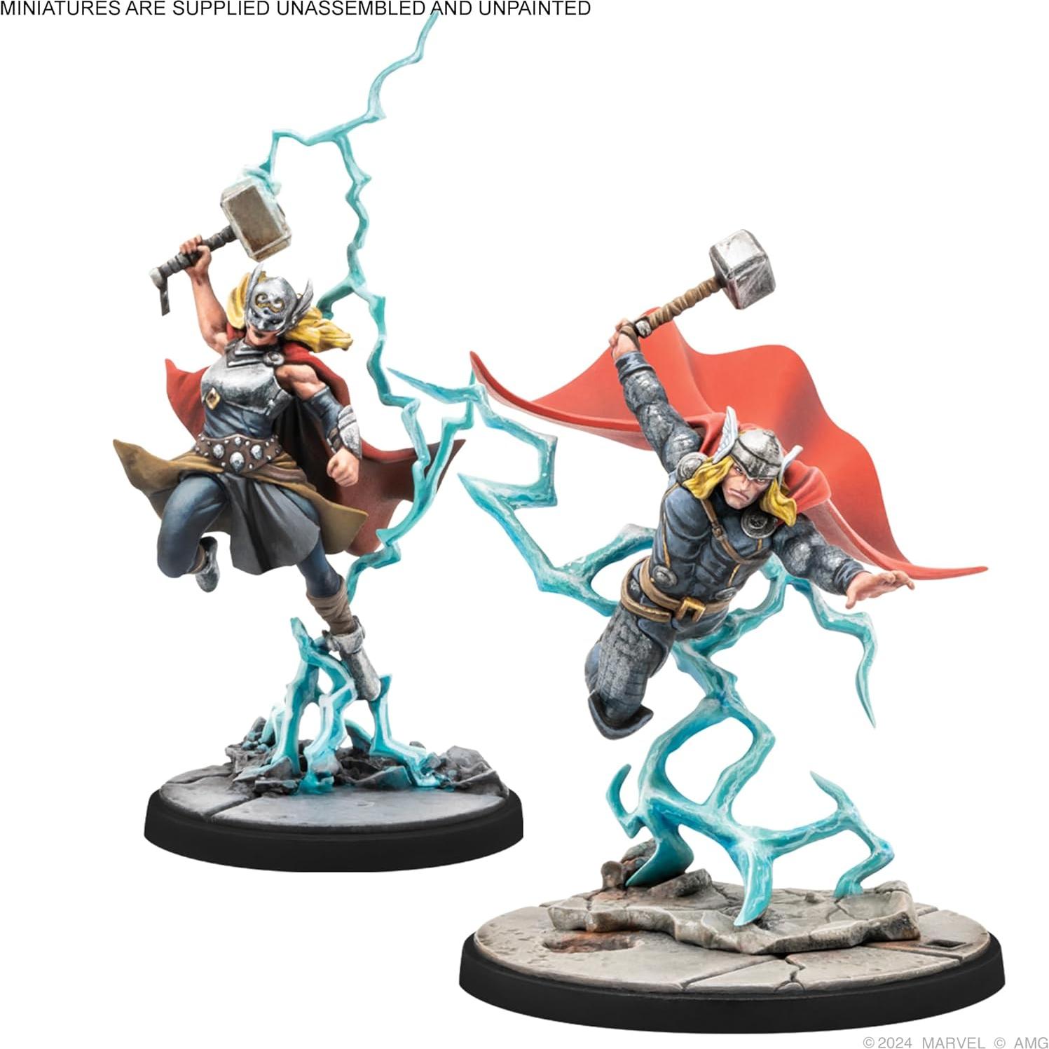 Marvel Crisis Protocol Thor Poderoso, Lady Sif y Loki - Juego de Mesa