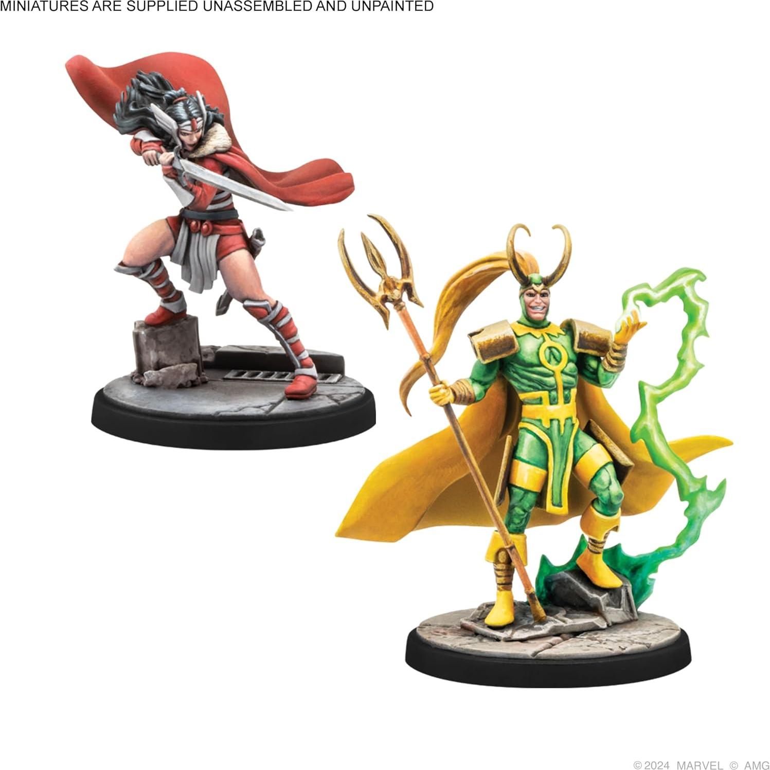 Marvel Crisis Protocol Thor Poderoso, Lady Sif y Loki - Juego de Mesa