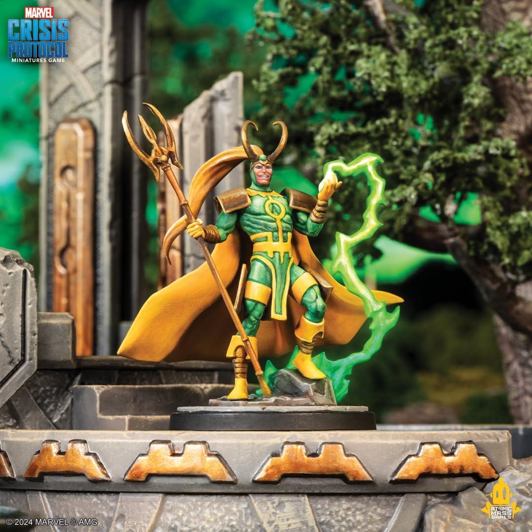 Marvel Crisis Protocol Thor Poderoso, Lady Sif y Loki - Juego de Mesa