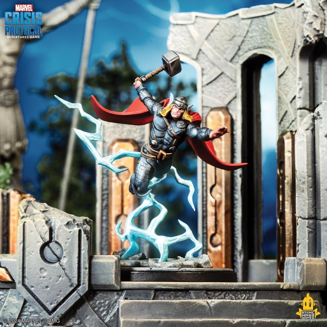 Marvel Crisis Protocol Thor Poderoso, Lady Sif y Loki - Juego de Mesa