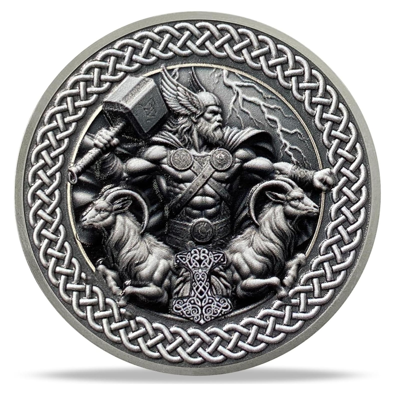 Moneda Conmemorativa Thor Viking Imasoner - 40x3mm, 30g