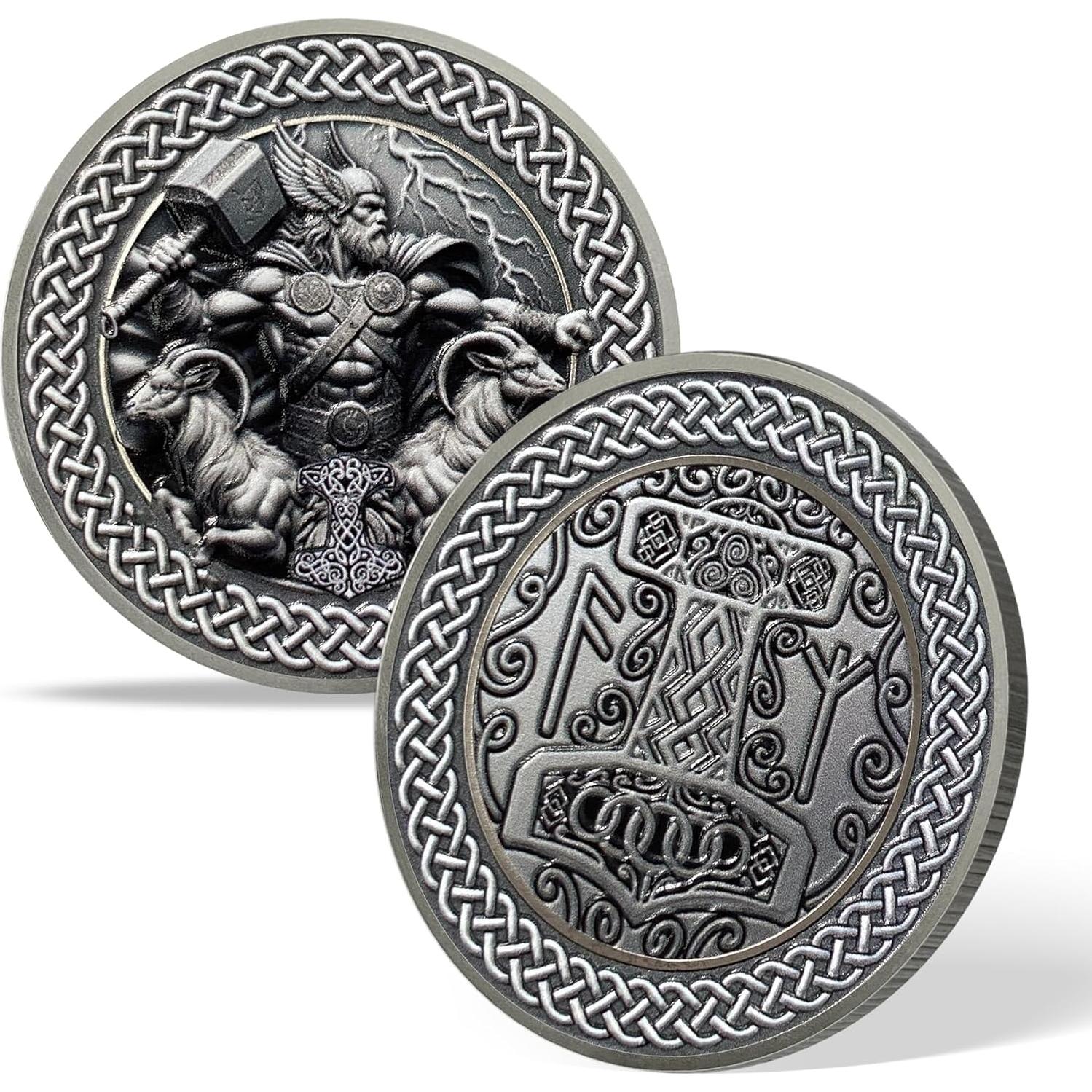 Moneda Conmemorativa Thor Viking Imasoner - 40x3mm, 30g