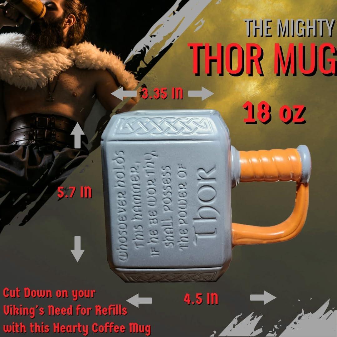 Juego de Regalo Martillo de Thor - Taza 532ml y Abrebotellas