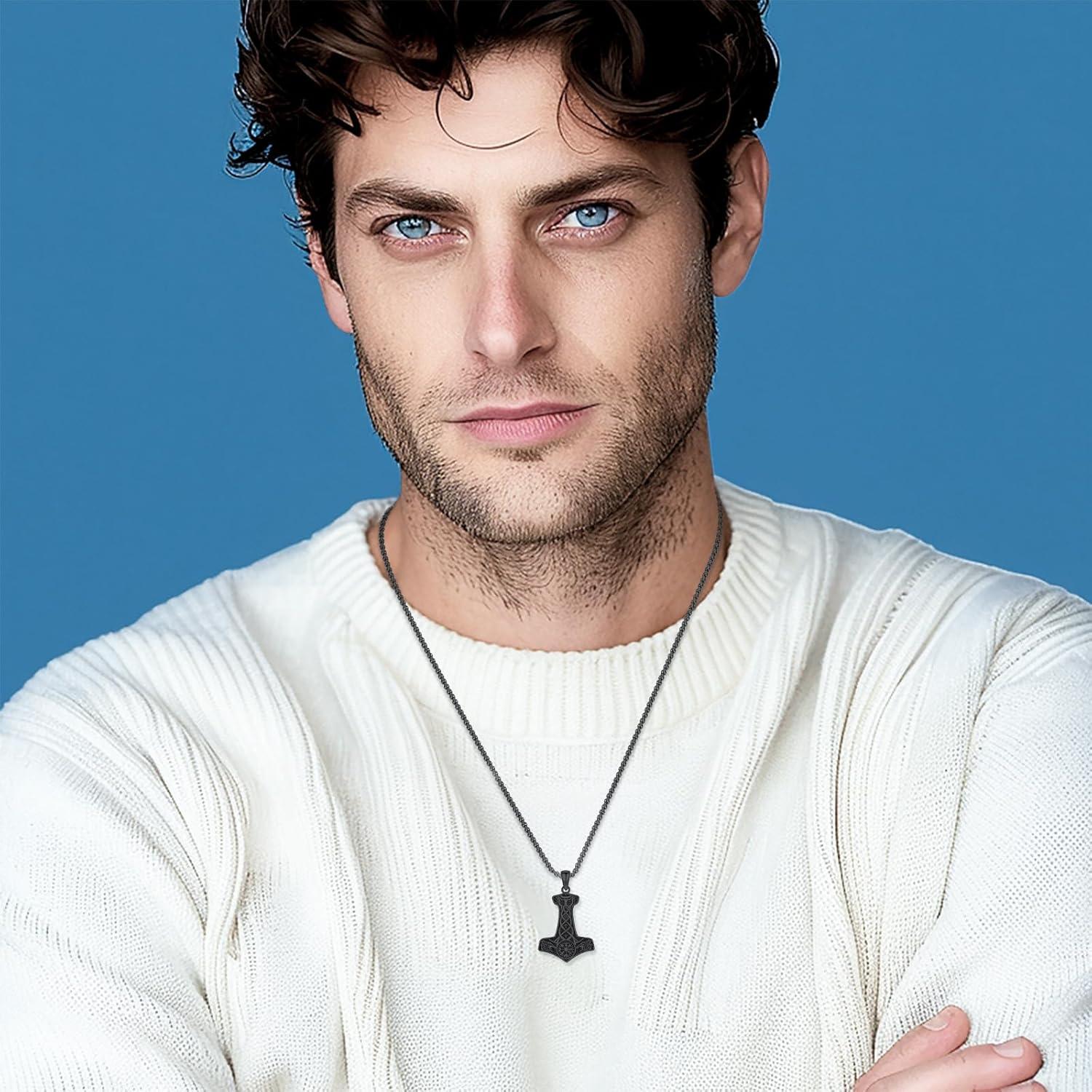 Collar Martillo de Thor AUDINCEED Plata Esterlina 925 55.88 cm