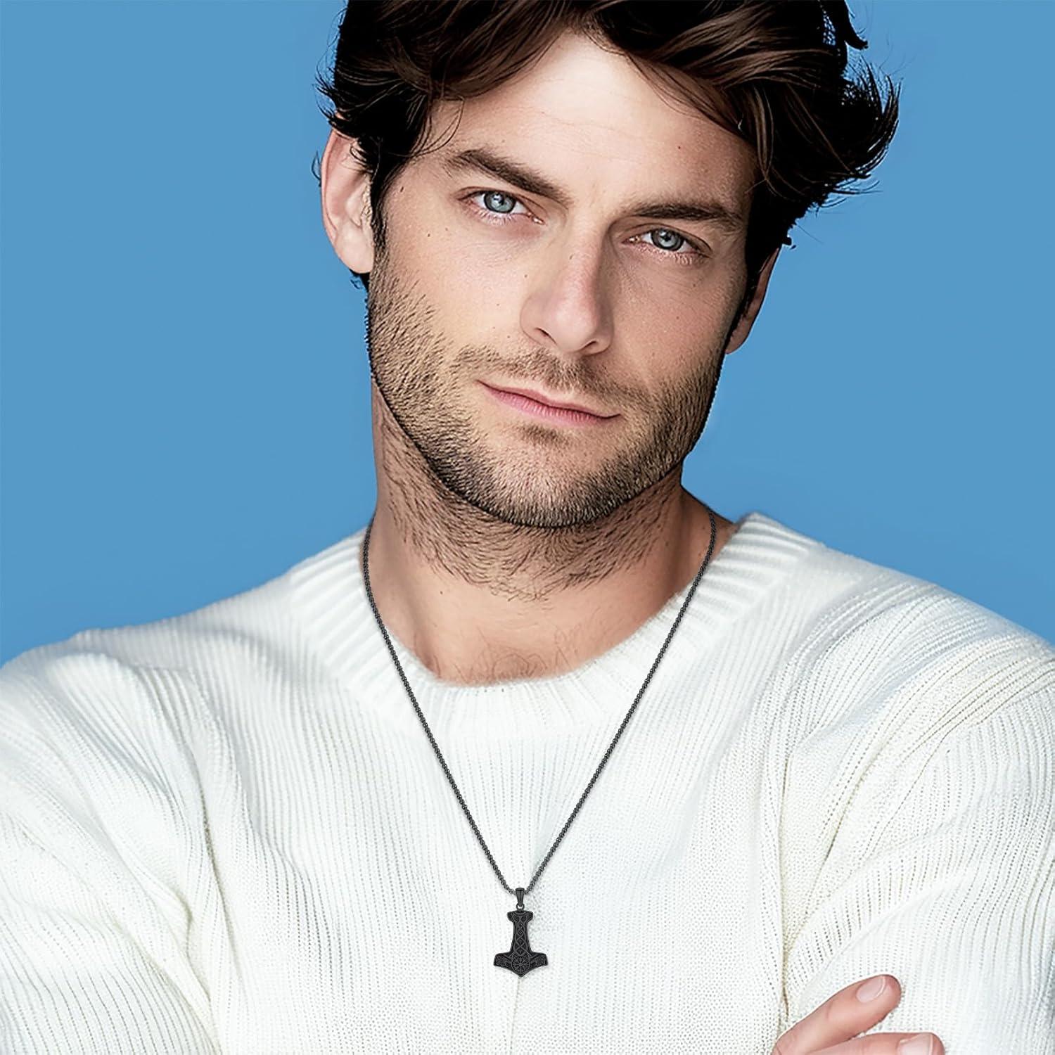 Collar Martillo de Thor AUDINCEED Plata Esterlina 925 55.88 cm