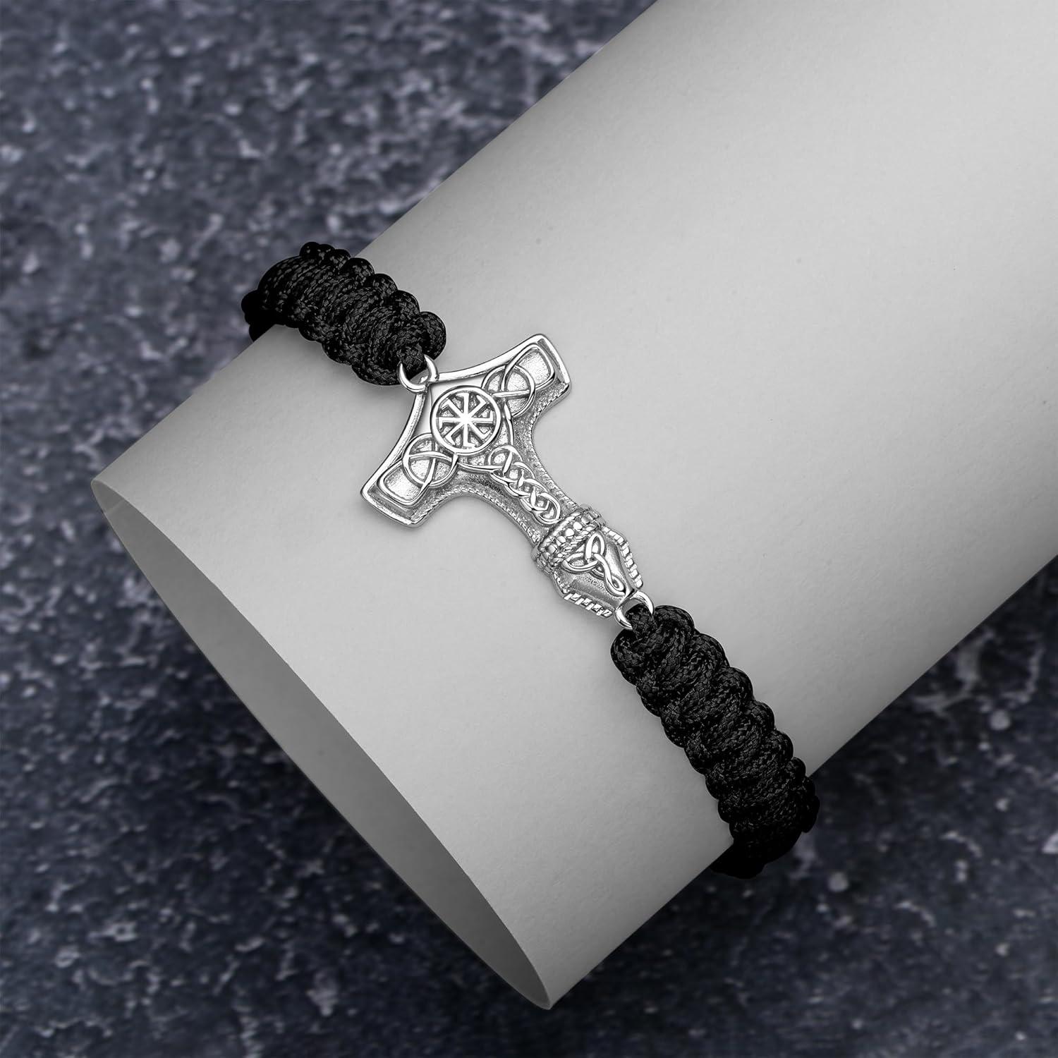 Pulsera Martillo de Thor JENDEAR SHINE Plata 925 Ajustable
