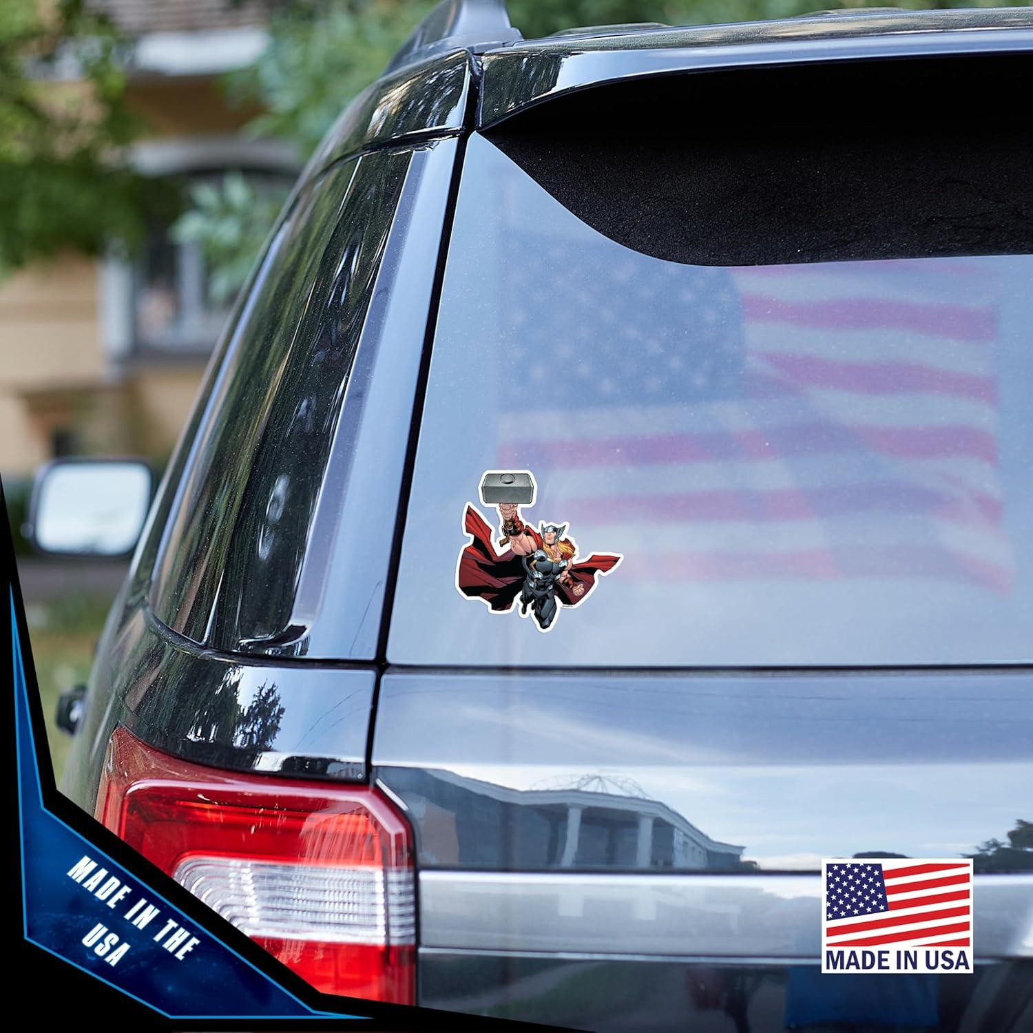 Set de 9 Calcomanías de Vinilo Thor - Stickers Marvel Resistentes