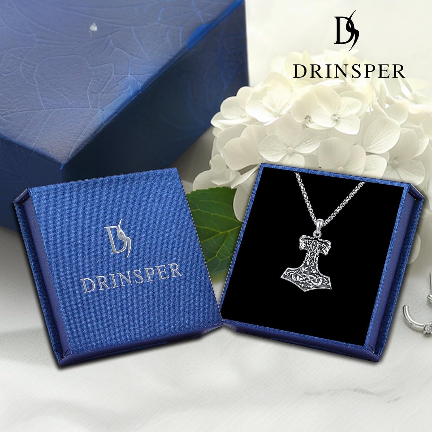 Collar de Martillo de Thor Mjolnir Plata Esterlina 925 Hombres