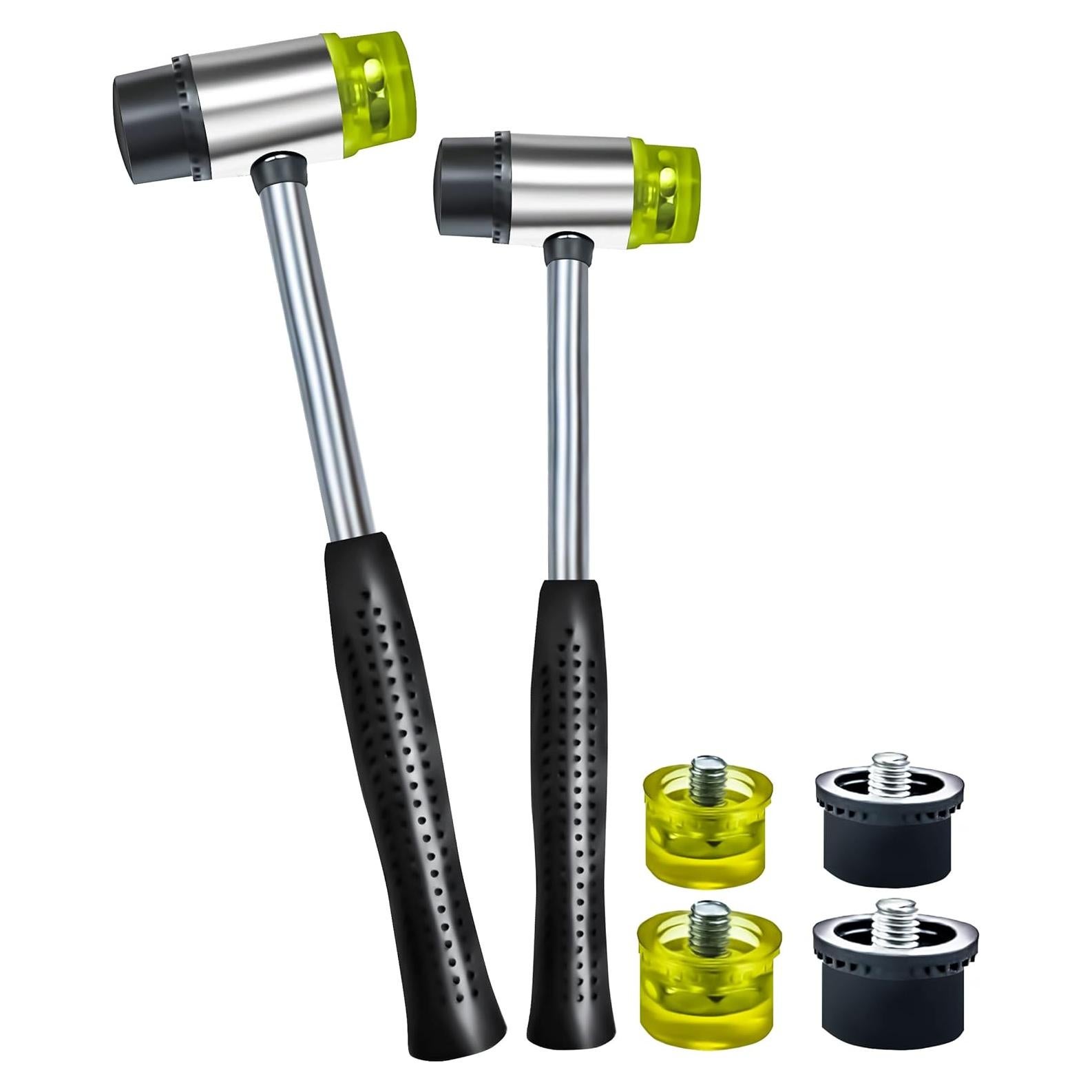 Martillo Doble MotBach 2 Pack con Cabezas Reemplazables 25mm 35mm