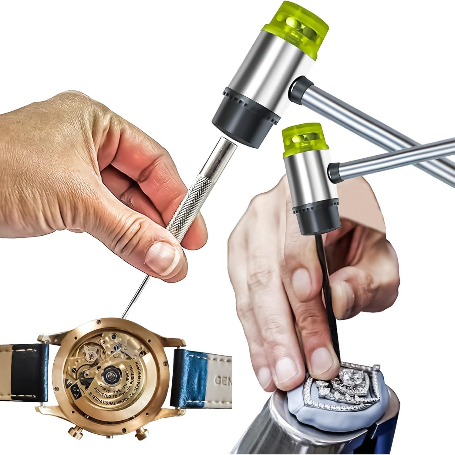 Martillo Doble MotBach 2 Pack con Cabezas Reemplazables 25mm 35mm