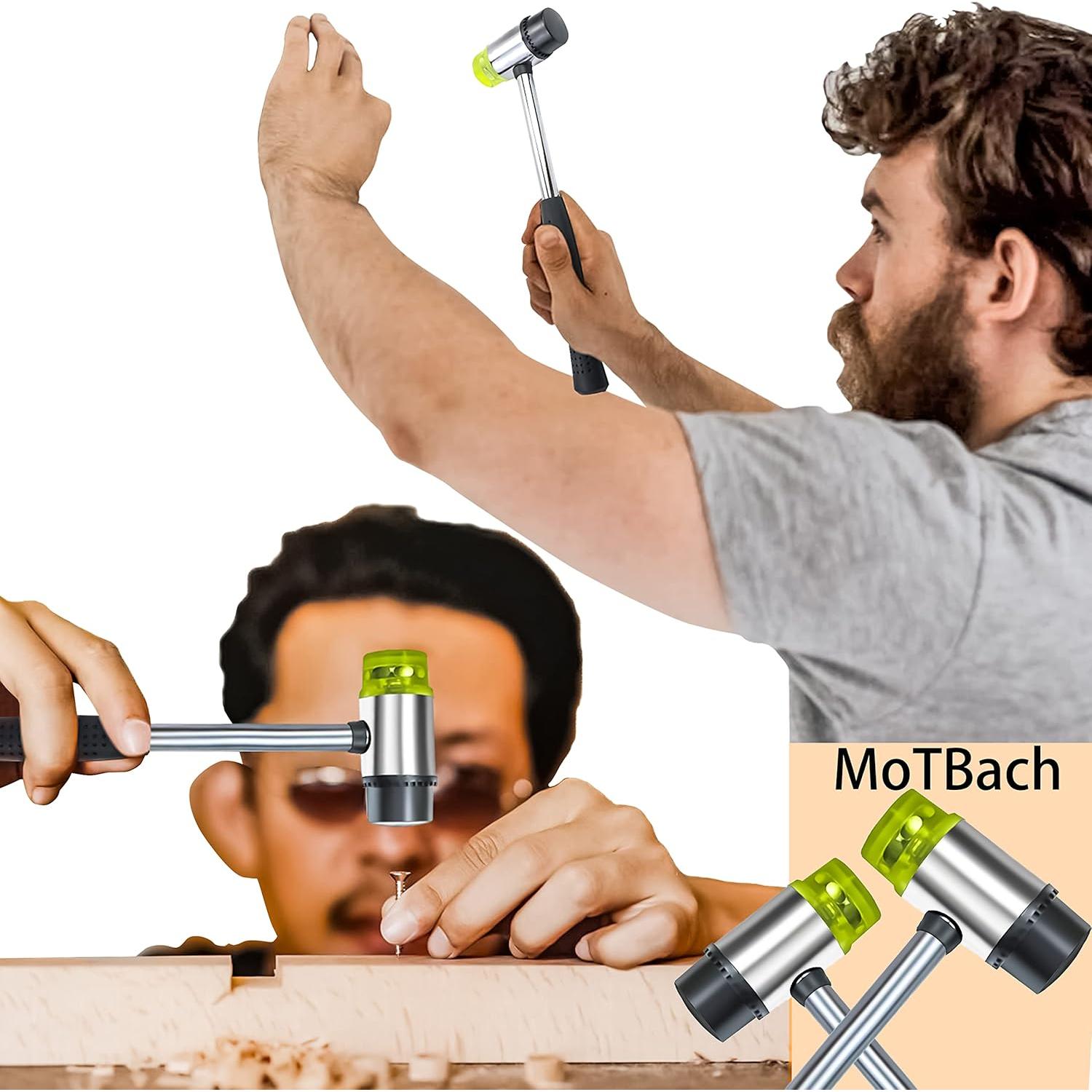 Martillo Doble MotBach 2 Pack con Cabezas Reemplazables 25mm 35mm