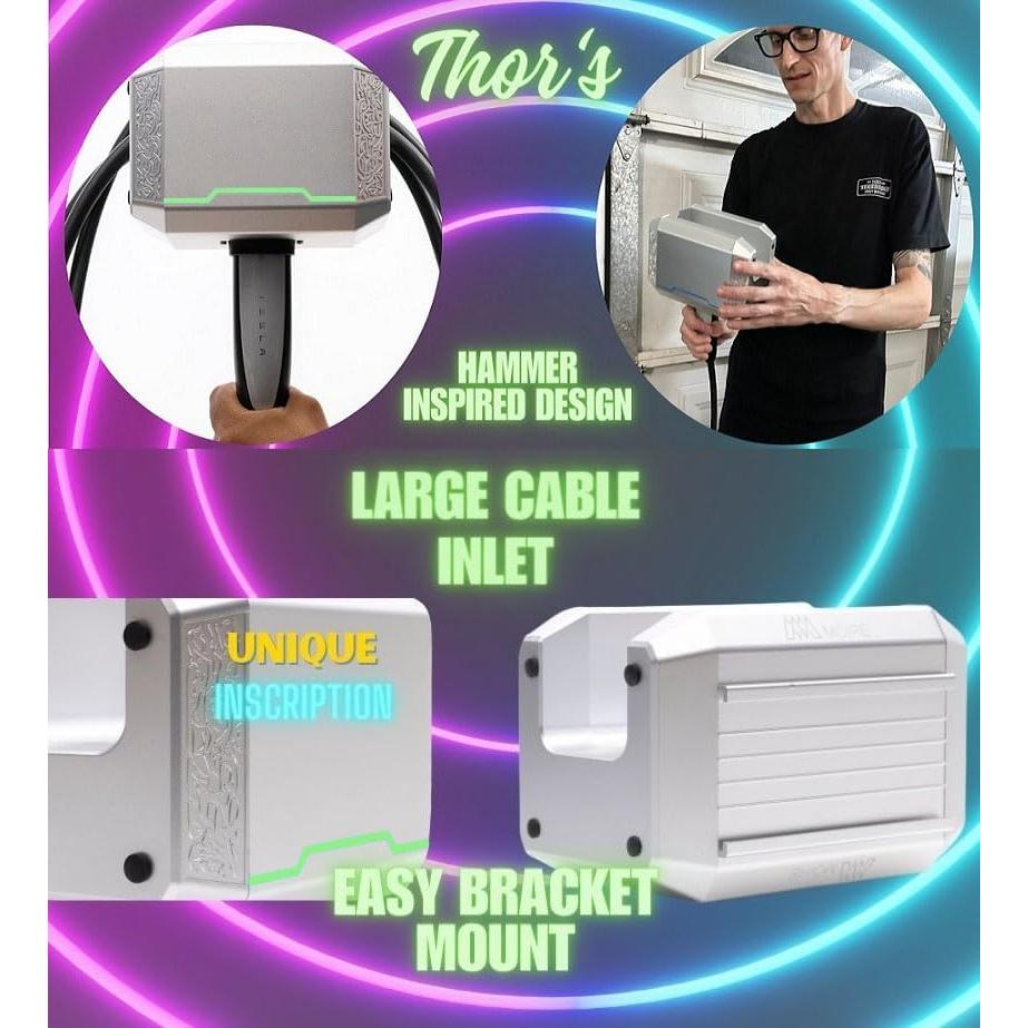 Organizador de Cable de Carga Móvil Tesla MjolnEVr Aluminio