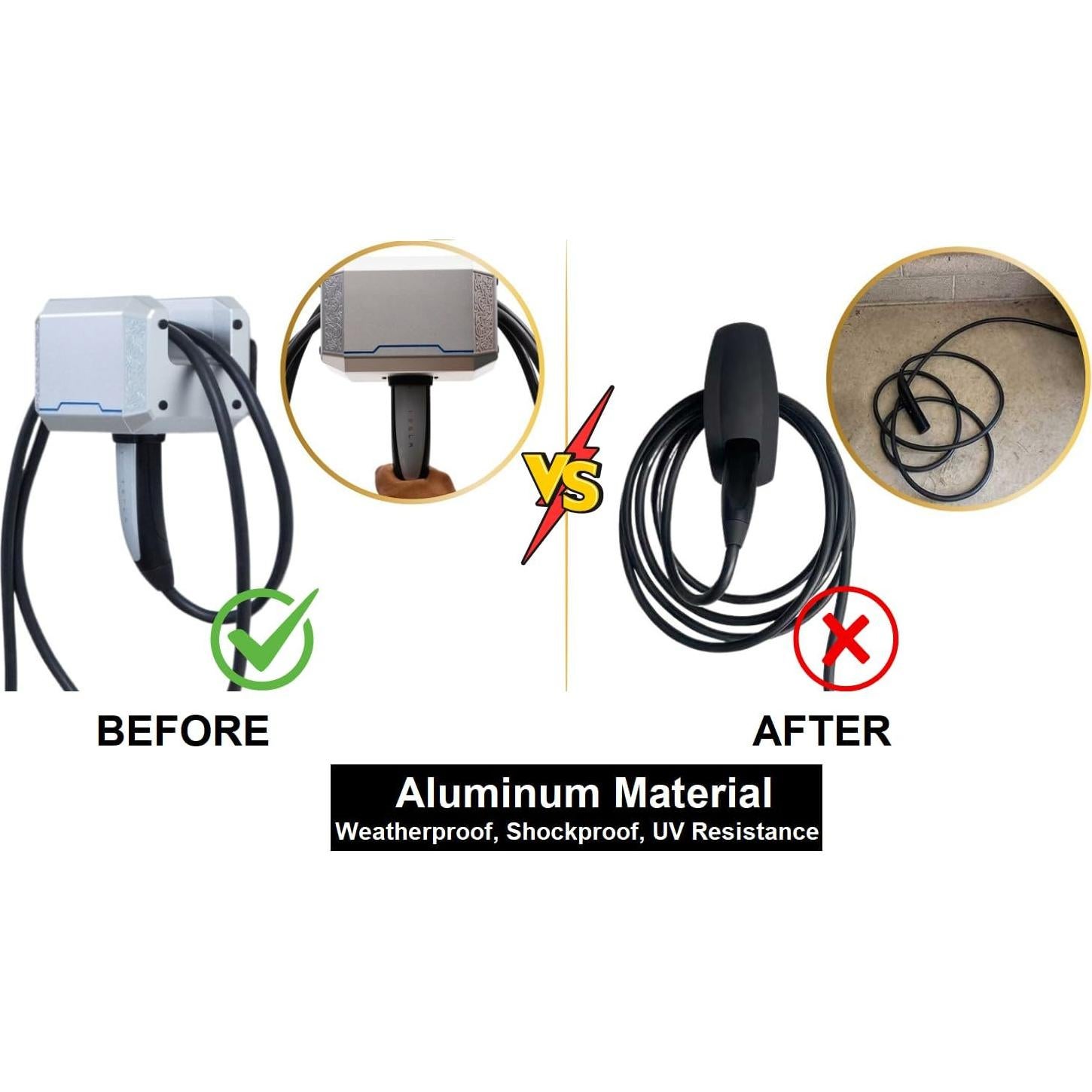 Organizador de Cable de Carga Móvil Tesla MjolnEVr Aluminio