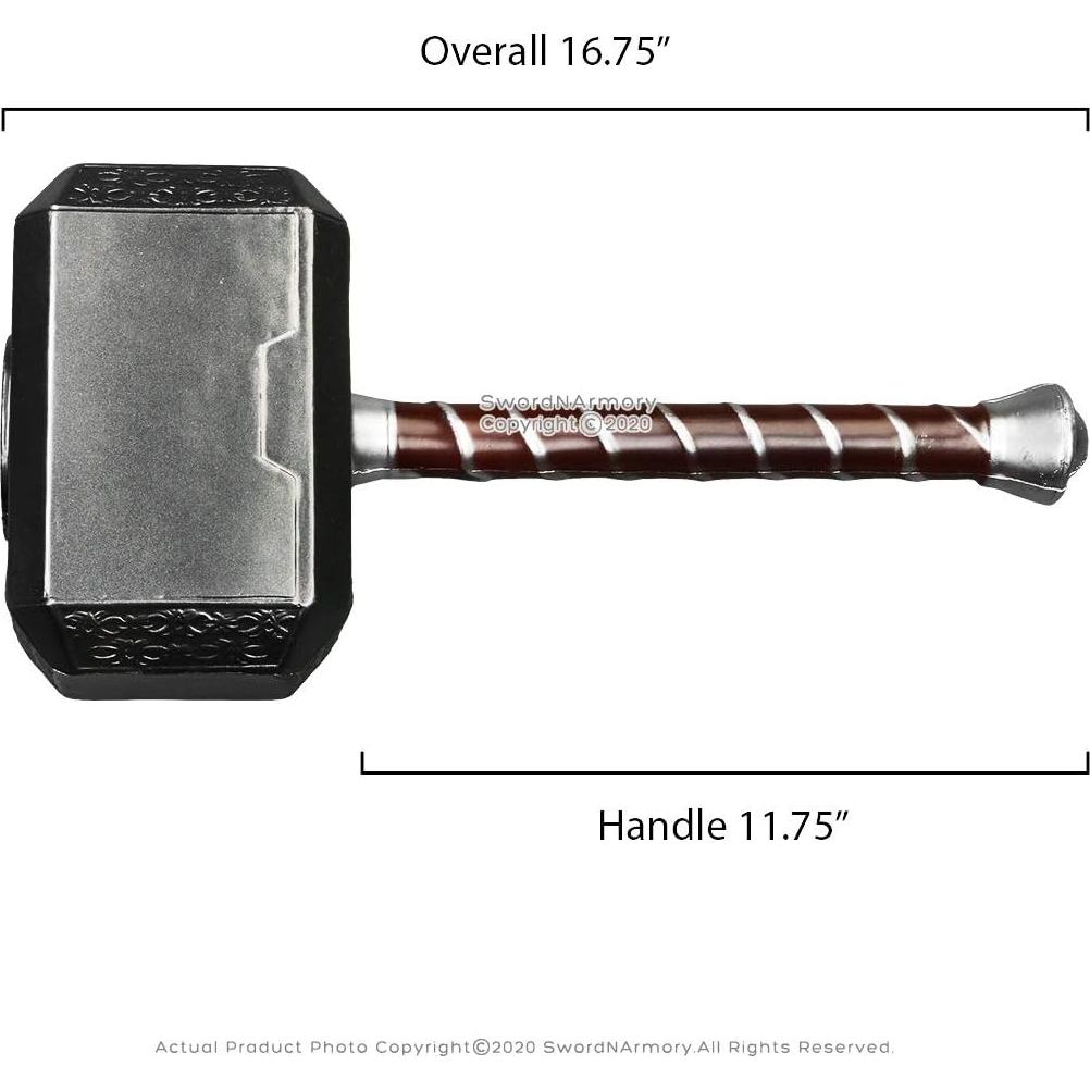 Martillo Thor LARP Munetoshi 43 cm Espuma Alta Densidad