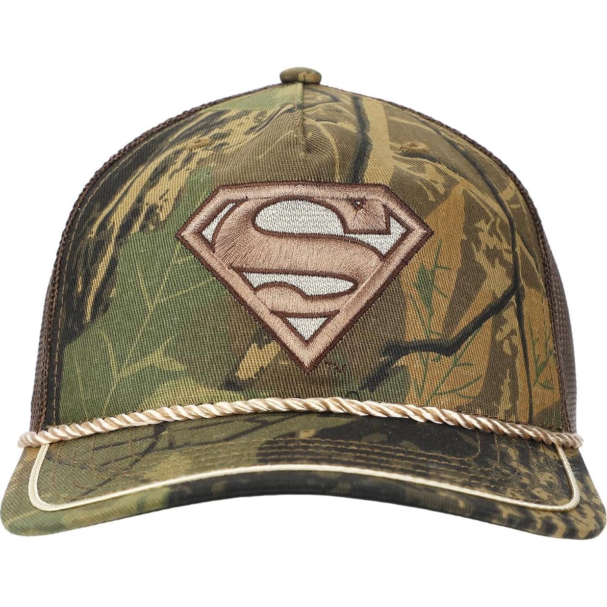 Gorra Trucker Camuflada Superman Bordada Unisex