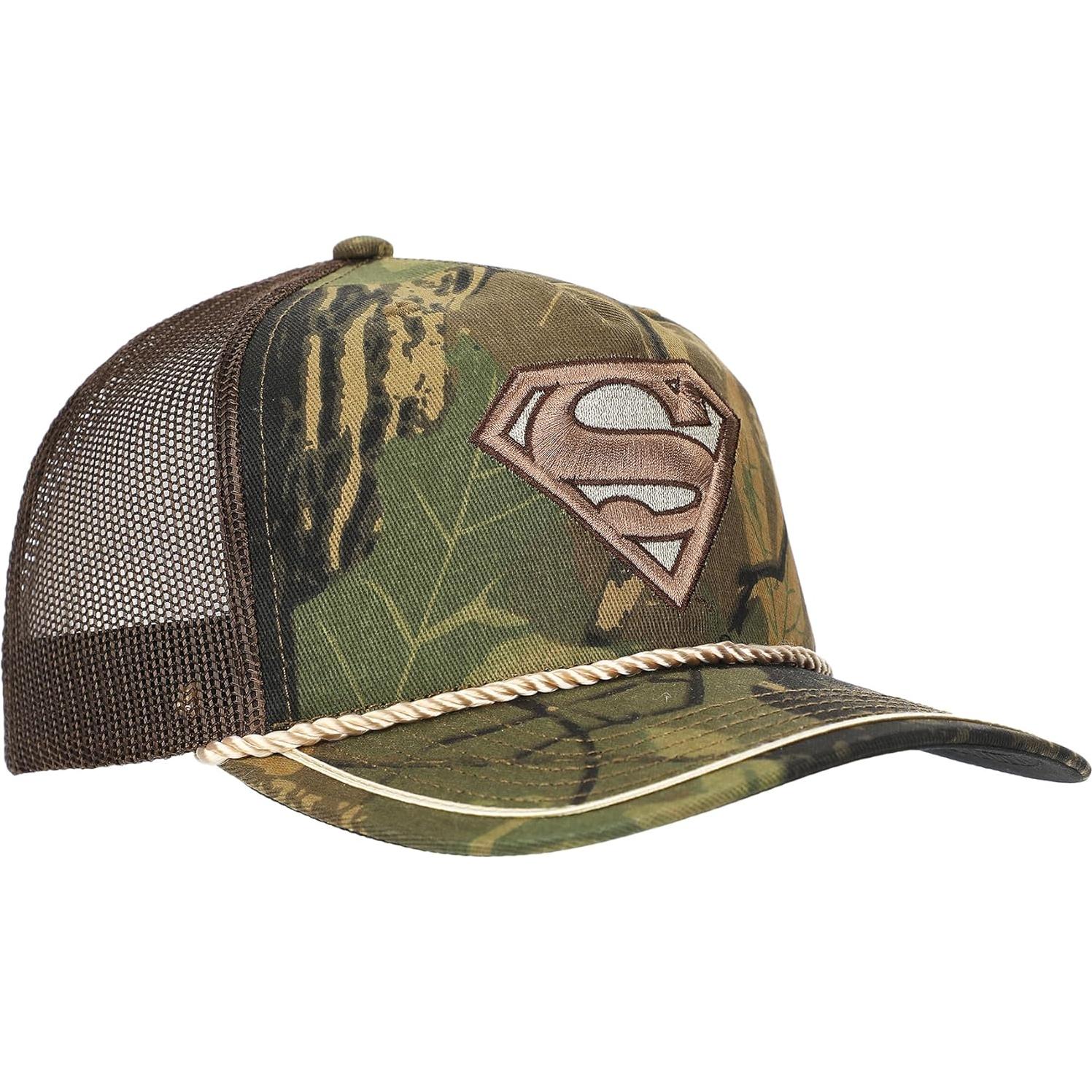 Gorra Trucker Camuflada Superman Bordada Unisex