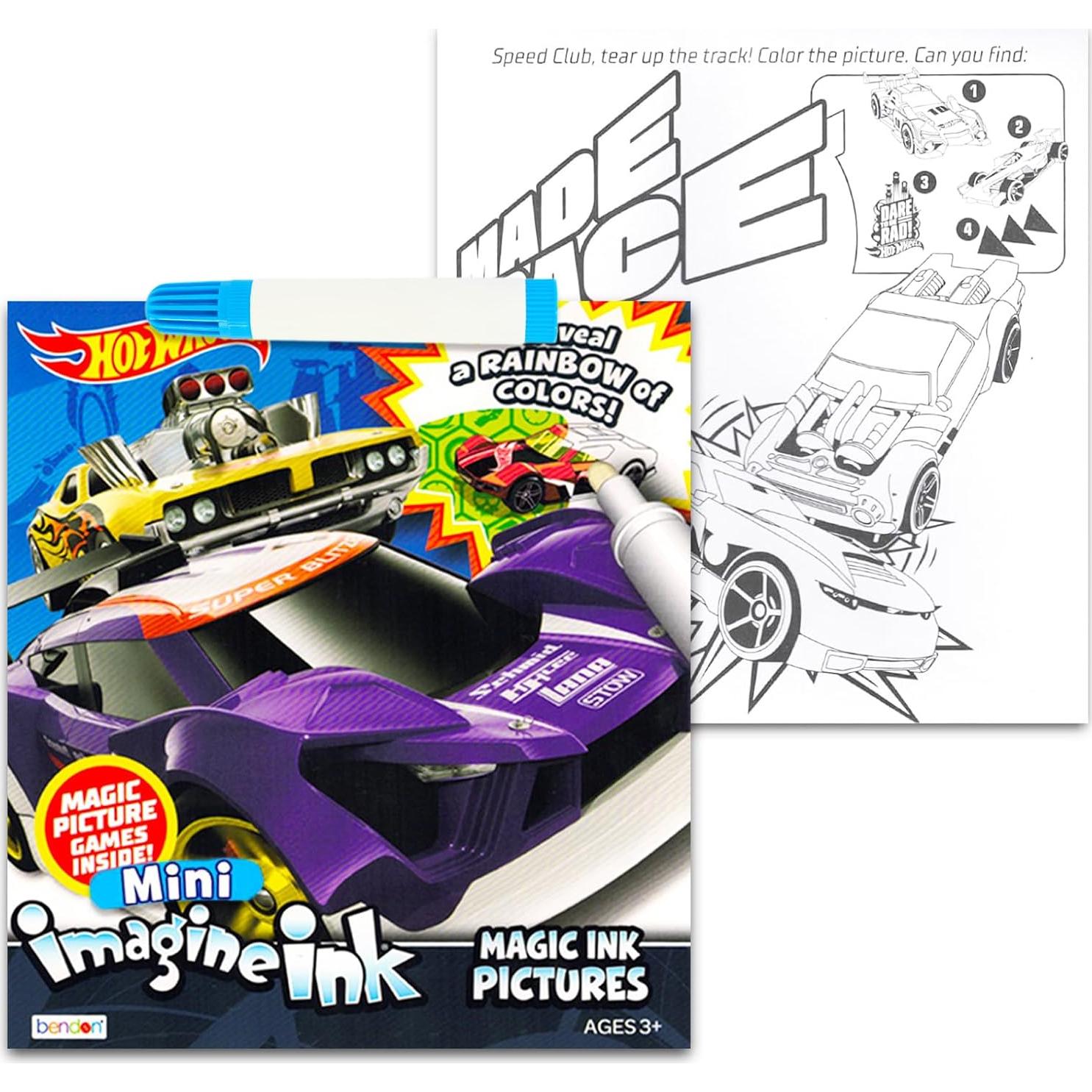 Set de Libros para Colorear Hot Wheels - 12 Libros Mágicos