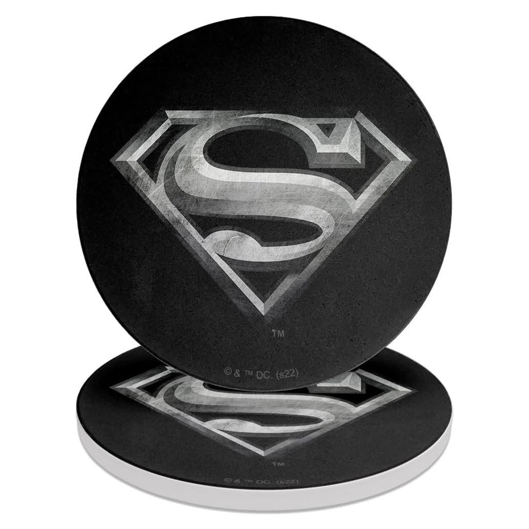 Set de 2 Posavasos Cerámicos Superman 9.9 cm con Base de Corcho