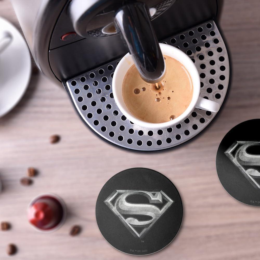 Set de 2 Posavasos Cerámicos Superman 9.9 cm con Base de Corcho