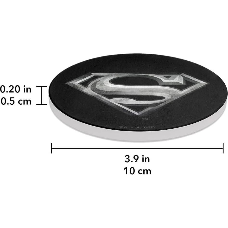 Set de 2 Posavasos Cerámicos Superman 9.9 cm con Base de Corcho
