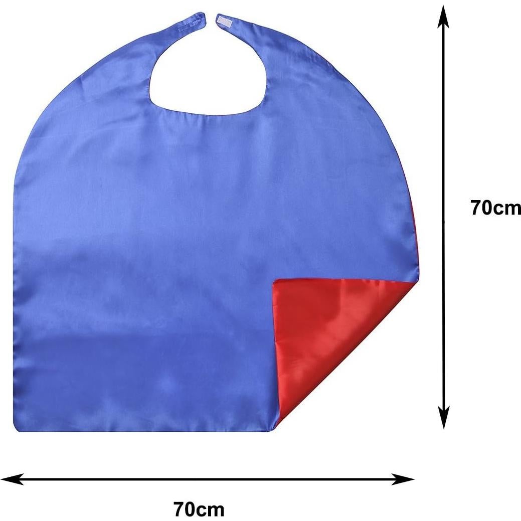 Capa de Superhéroe Azul Diffly con Máscara para Niños 70x70cm