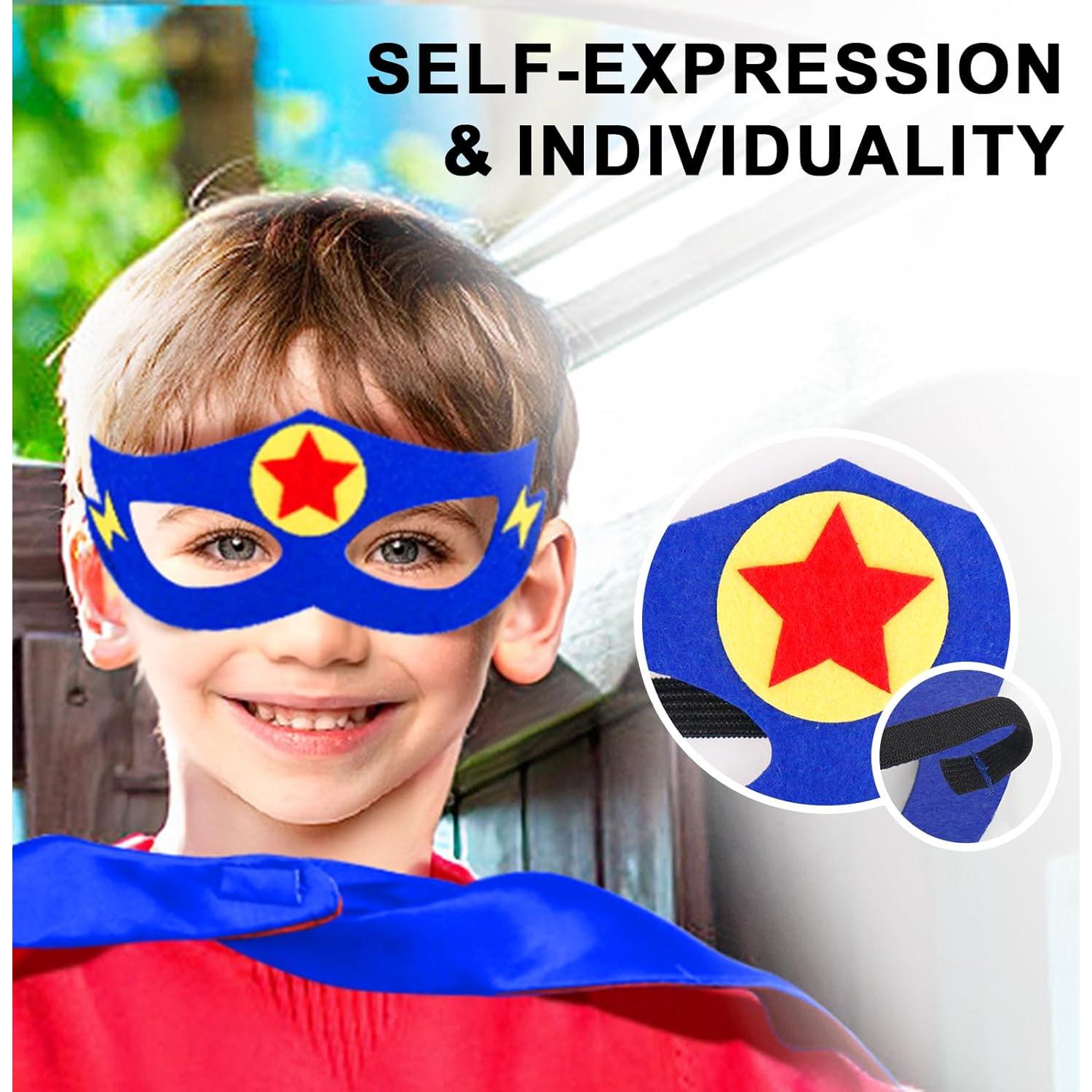 Disfraz de Superhéroe iROLEWIN para Niños con Capa y Máscara