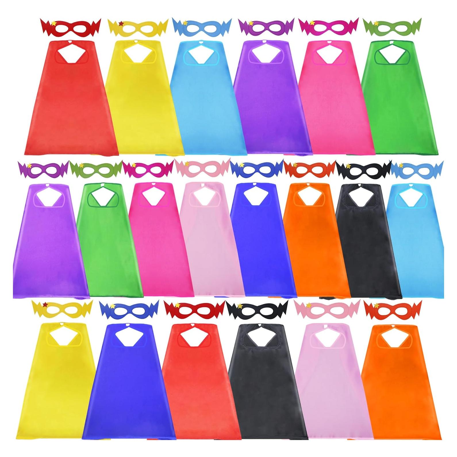 Conjunto de Capas y Máscaras de Superhéroe D.Q.Z - 20 Juegos