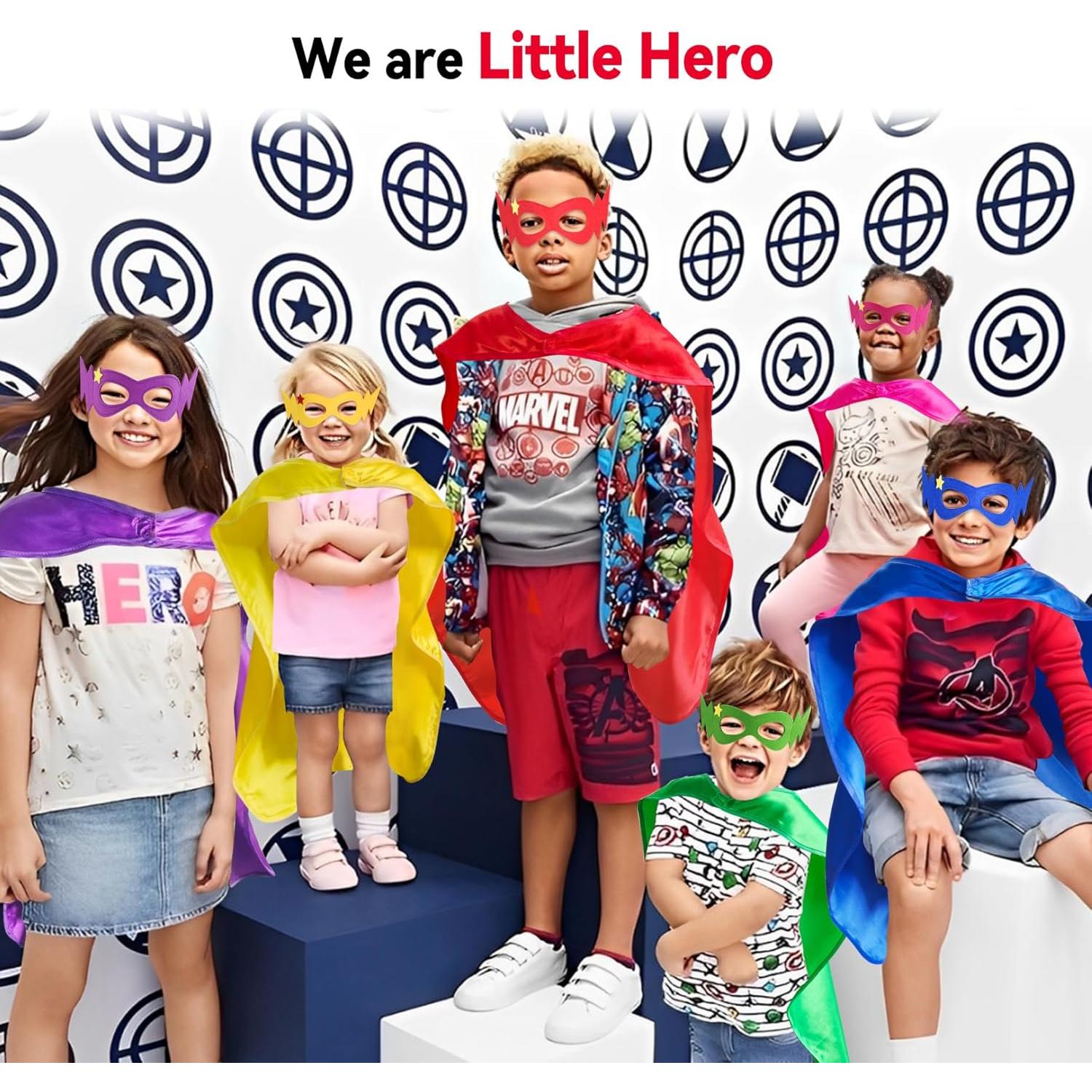 Conjunto de Capas y Máscaras de Superhéroe D.Q.Z - 20 Juegos