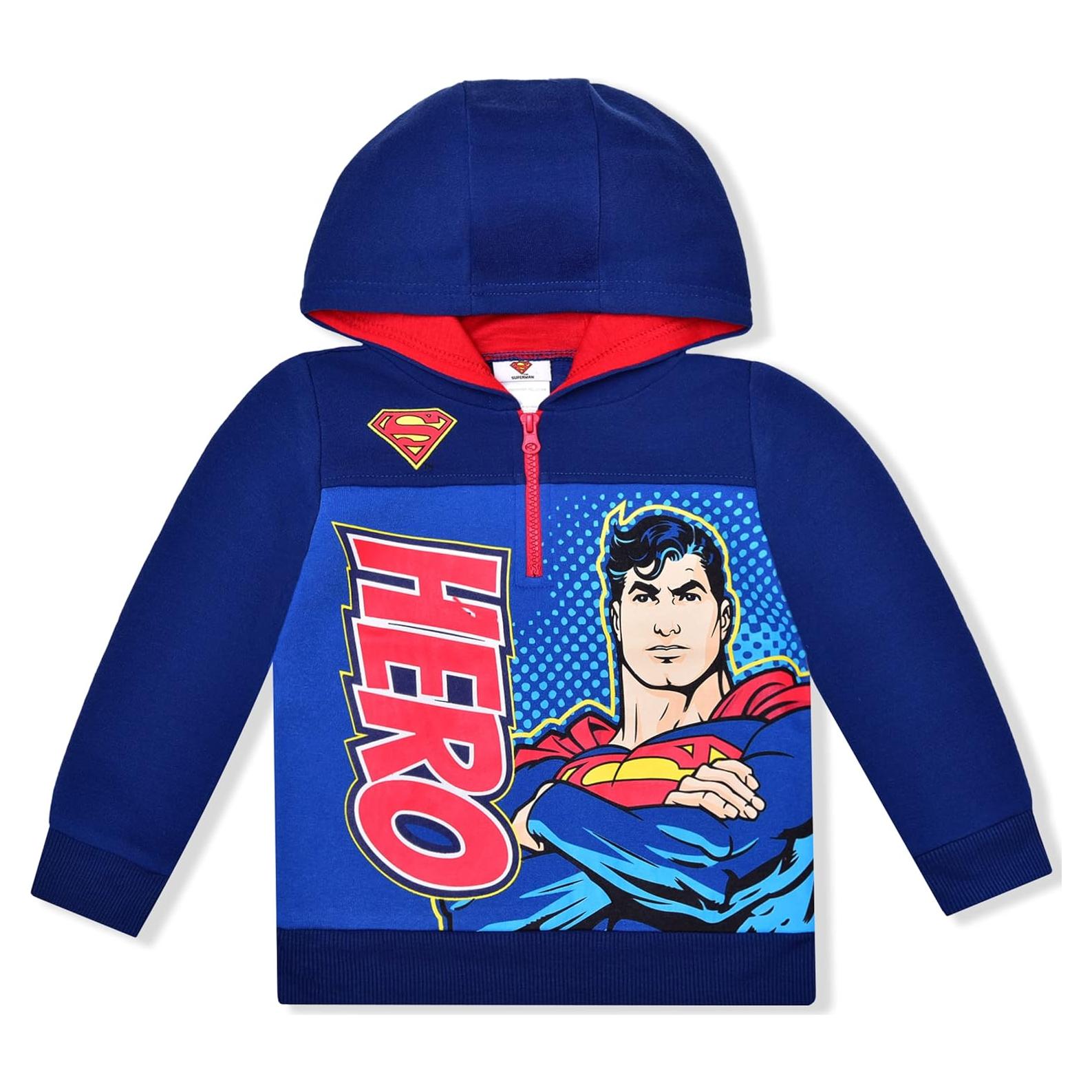 Sudadera con Media Cremallera Superman DC Comics Niños 2T Marino