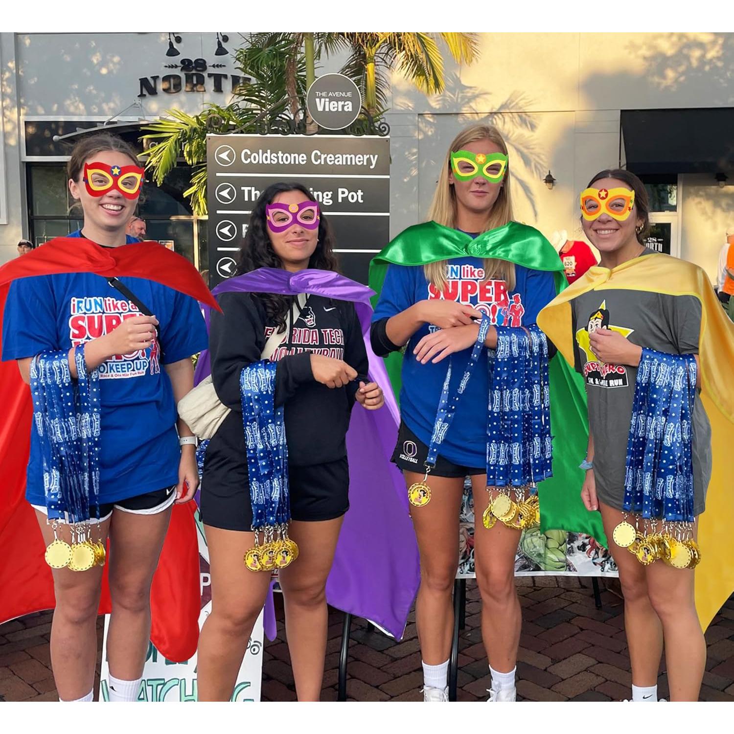 Capa y Máscara de Superhéroe D.Q.Z para Adultos - Rojo