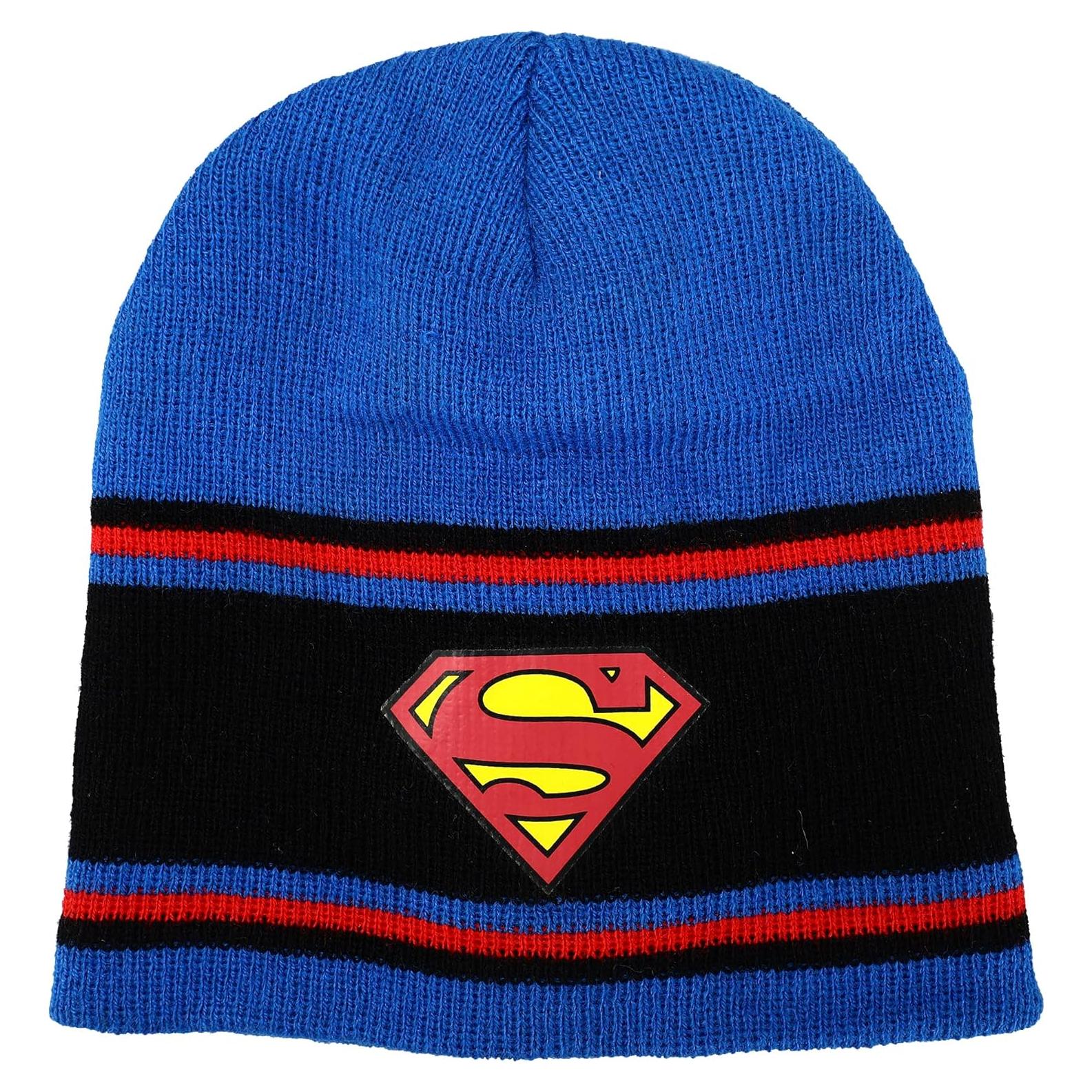Gorro de puño Bioworld Superman para niño azul con logo