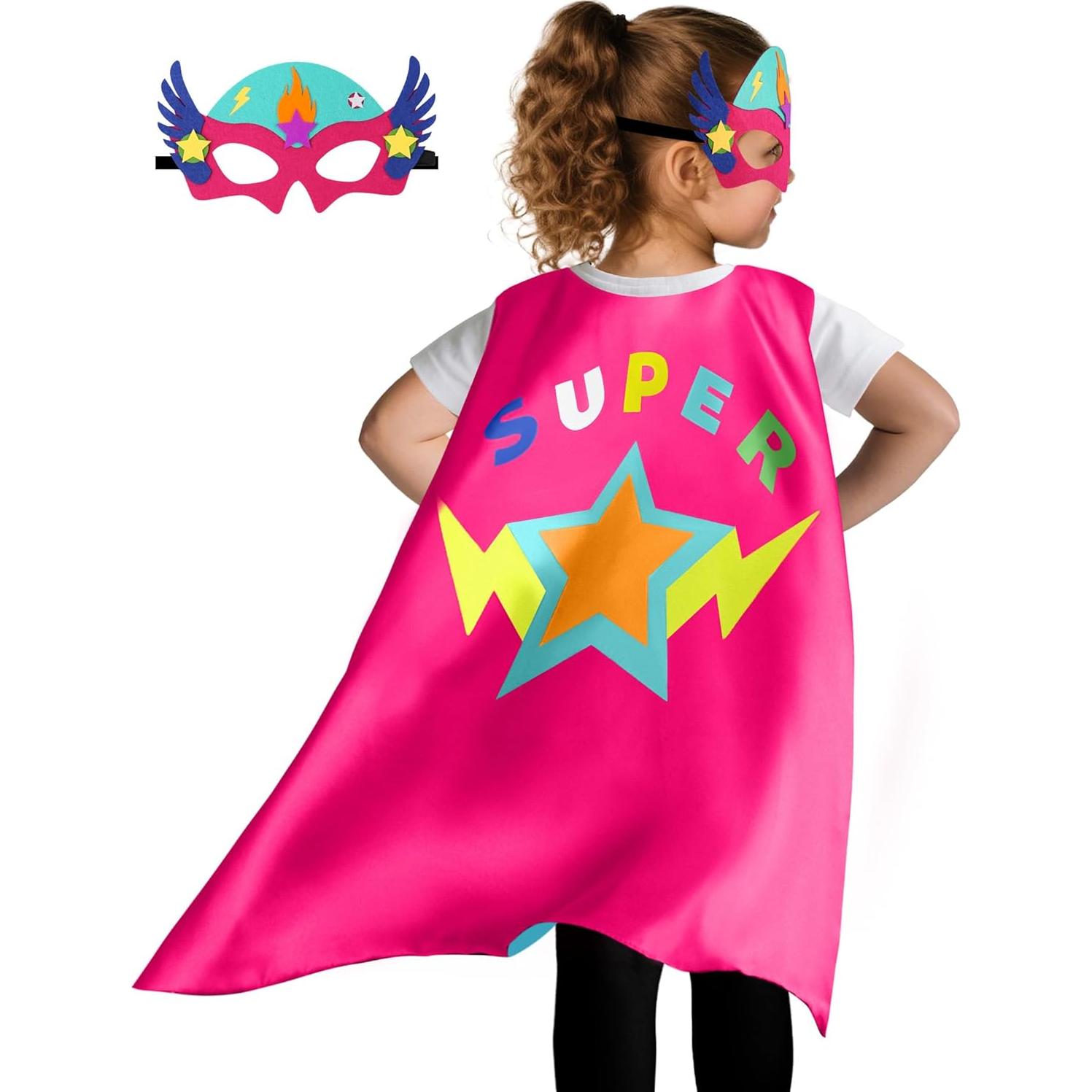 Capa y Máscara de Superhéroe D.Q.Z para Niños 70x70 cm