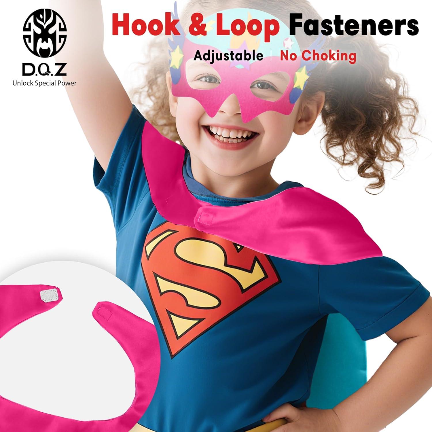 Capa y Máscara de Superhéroe D.Q.Z para Niños 70x70 cm