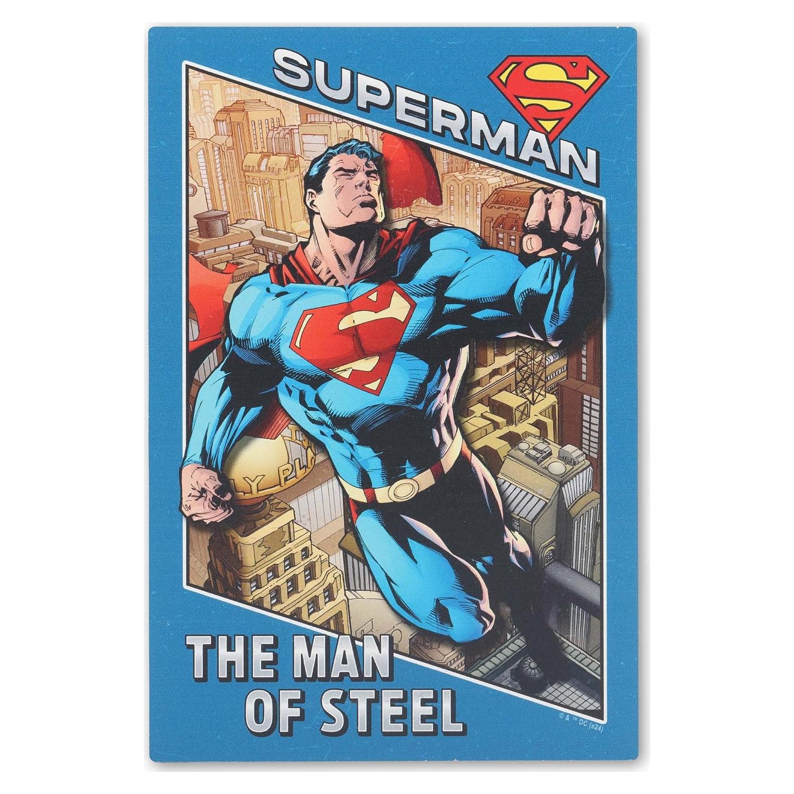 Cartel de Madera Superman Open Road Brands 19x28 cm Vintage