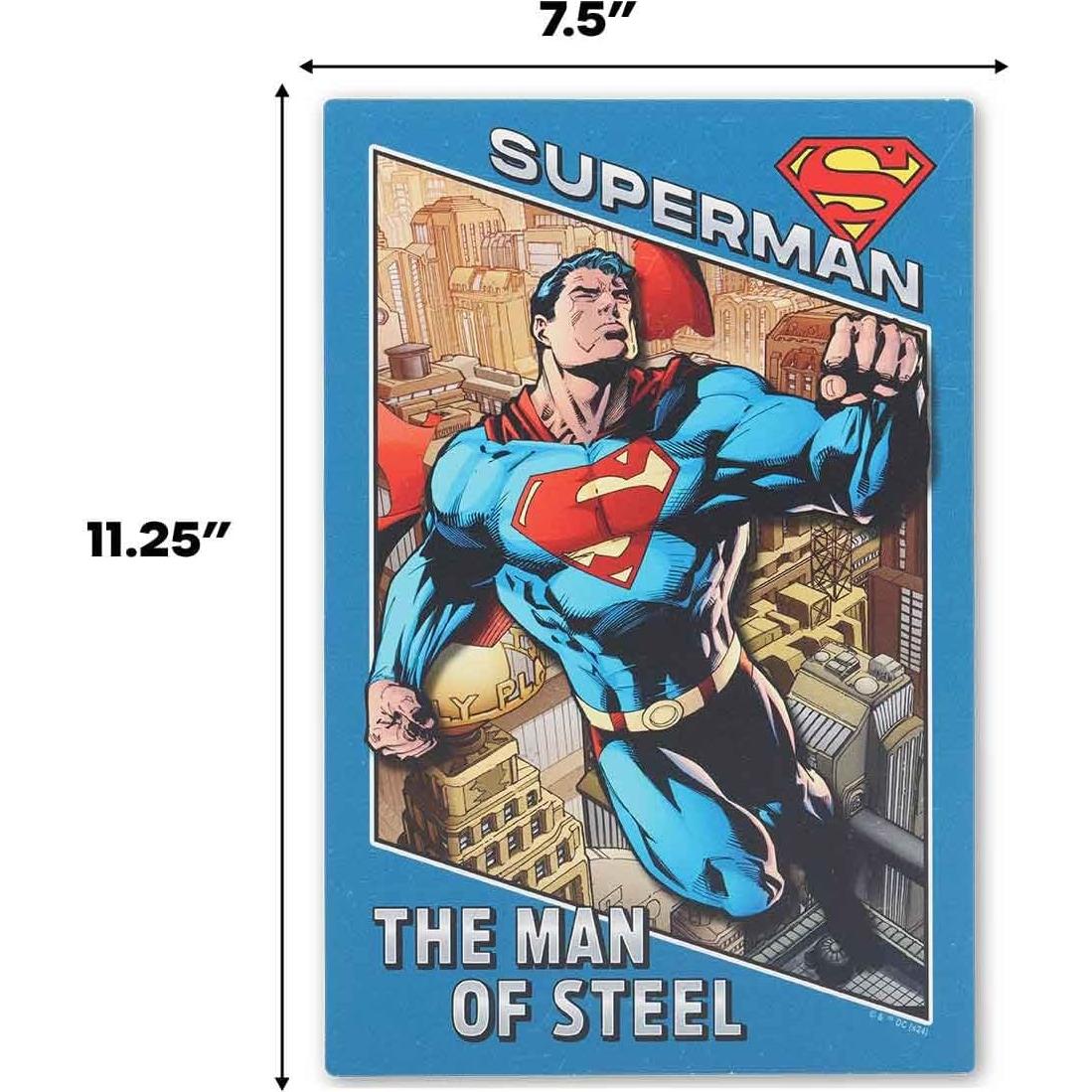 Cartel de Madera Superman Open Road Brands 19x28 cm Vintage