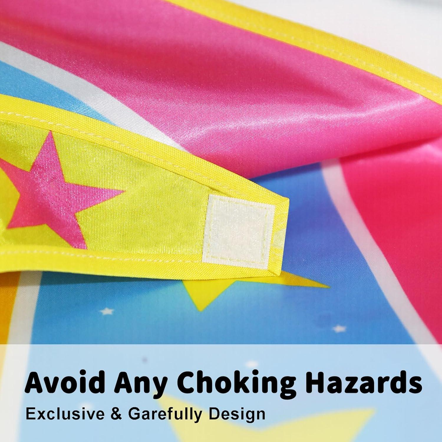 Disfraz de Superhéroe para Niños ROLEWIN - Capa Rosa 80 cm