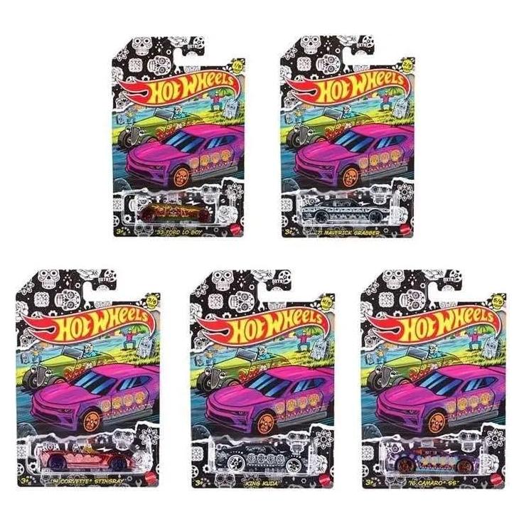Conjunto de 5 Autos Diecast Hot Wheels 2021 Día de Muertos