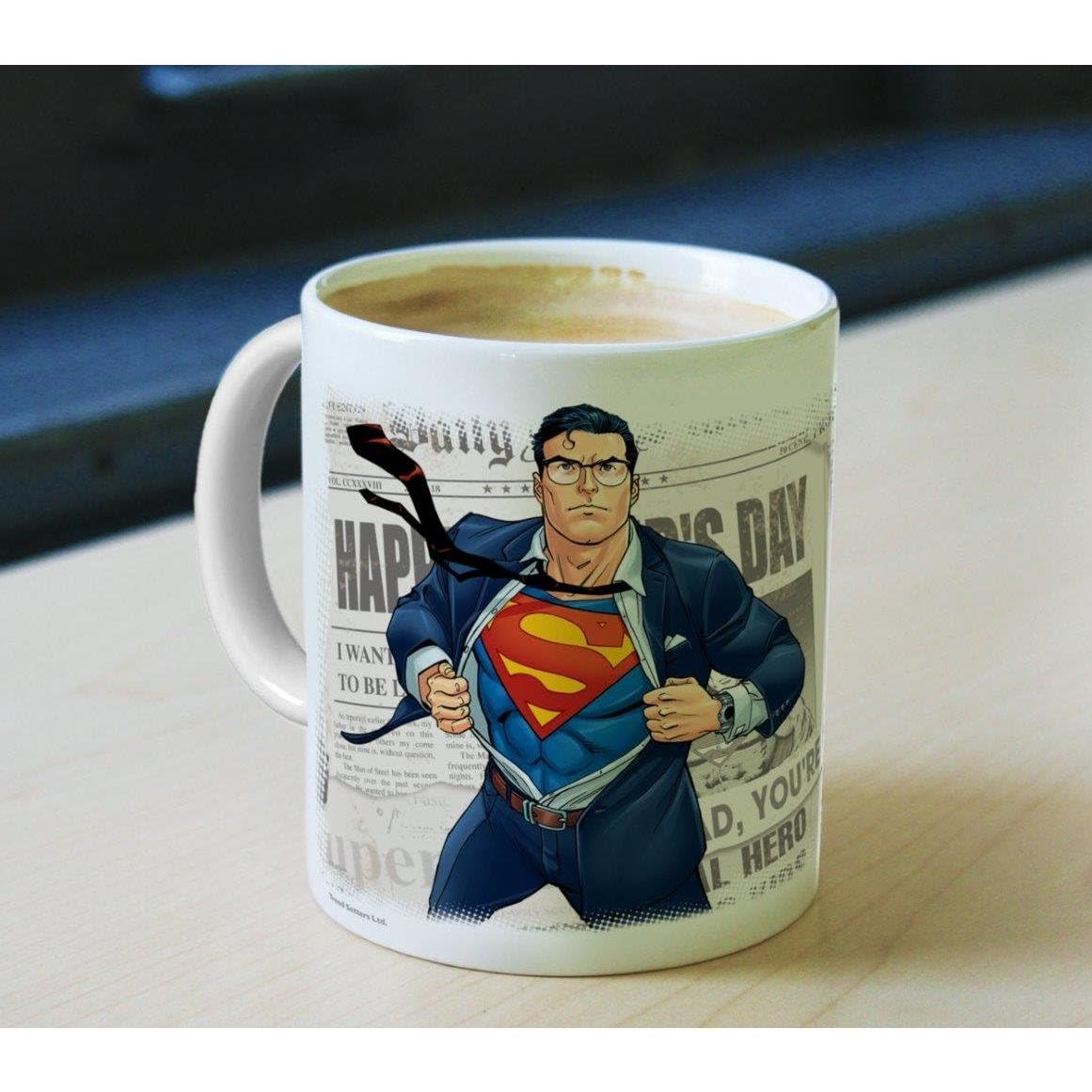 Taza de cerámica personalizada Superman - Papá Héroe 11oz