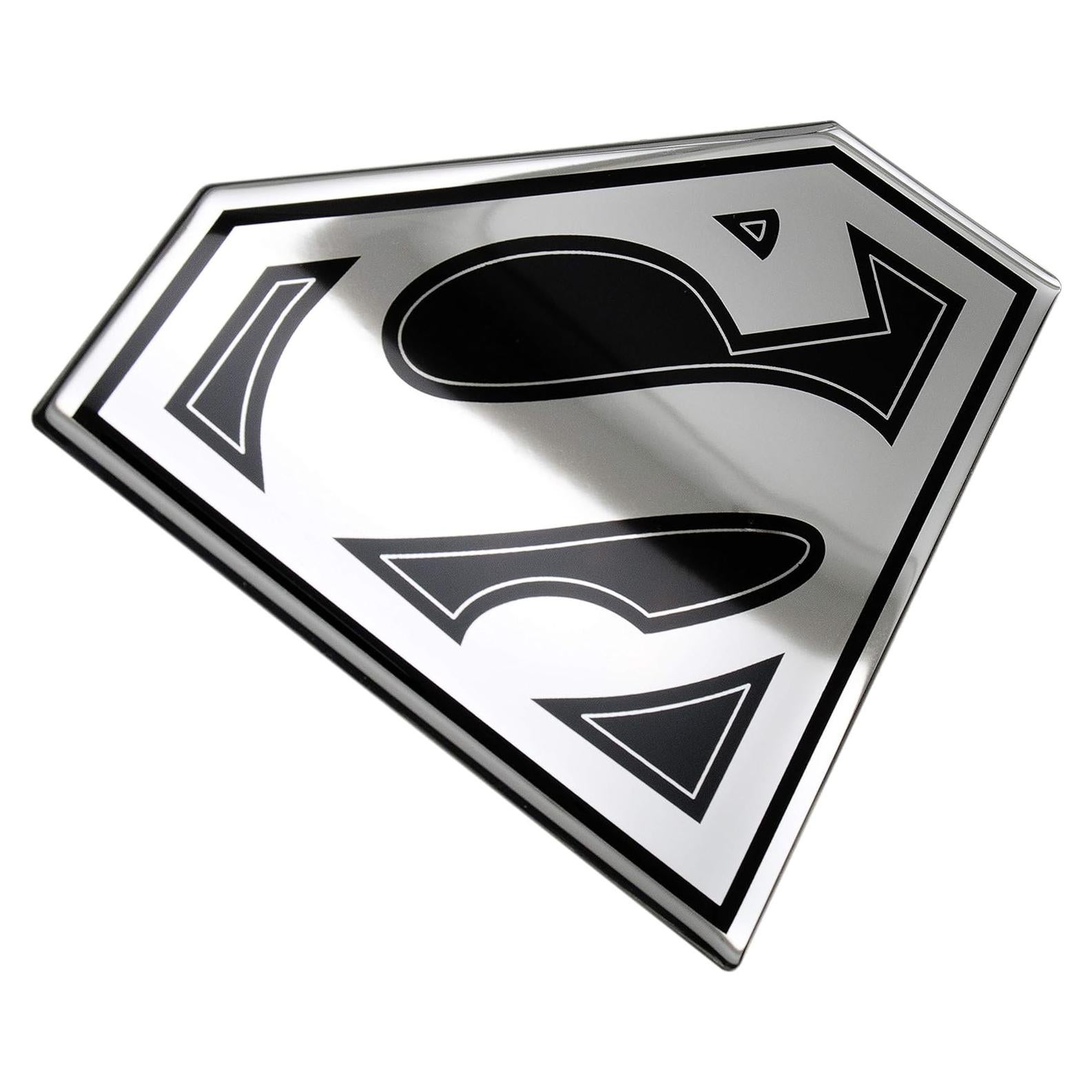 Emblema de Ventilador Superman Chrome 8.5x11cm Resistente