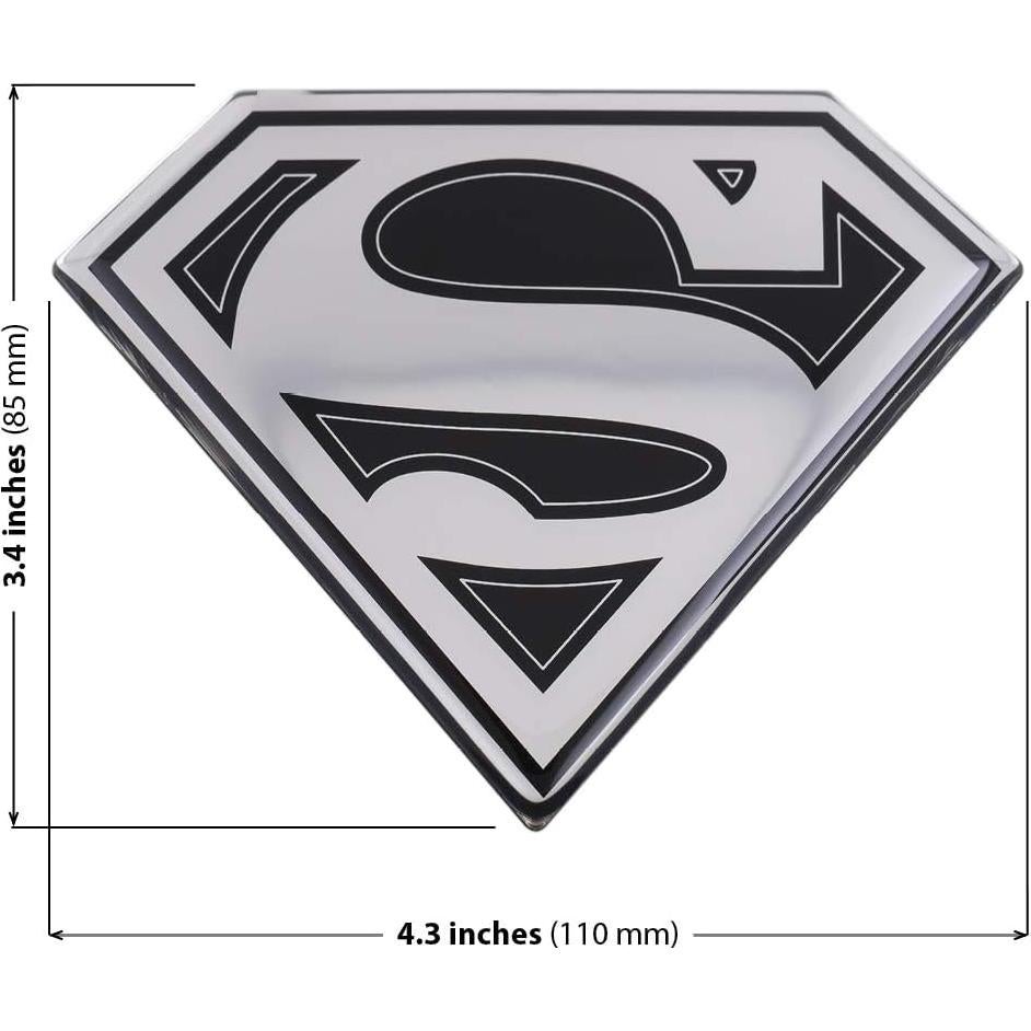 Emblema de Ventilador Superman Chrome 8.5x11cm Resistente