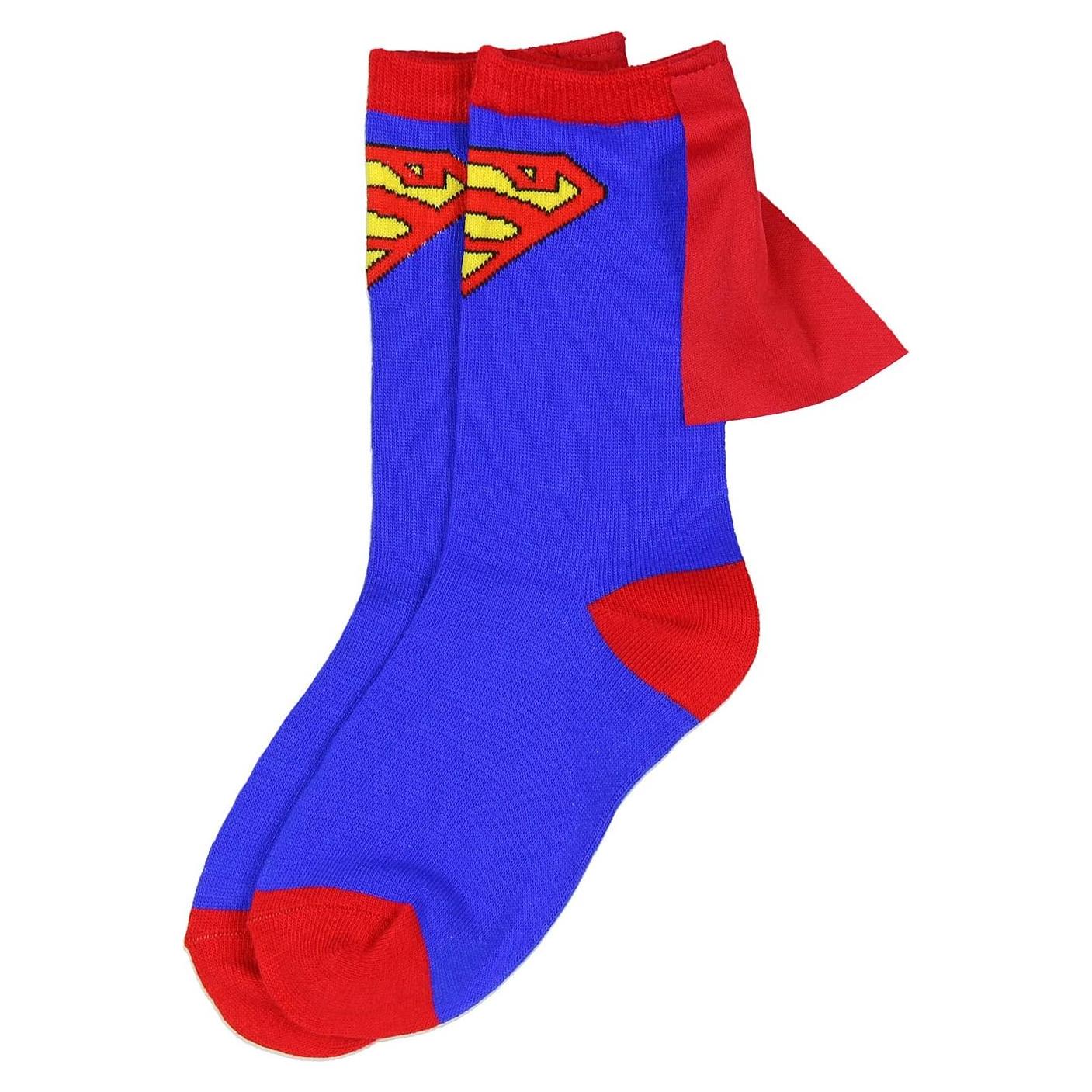 Calcetines de tripulación con capa DC Comics Superman Niños 5-7 años