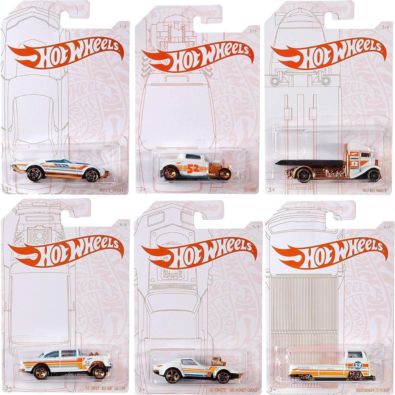 Conjunto de 6 Autos Hot Wheels Muscle Speeder Exclusivo