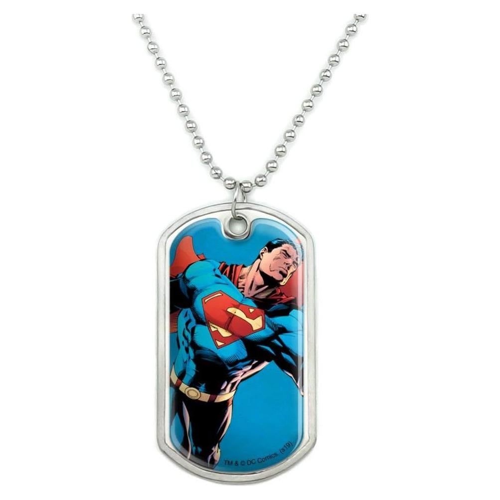 Collar de Placa Militar Superman Graphics & More con Cadena 61cm