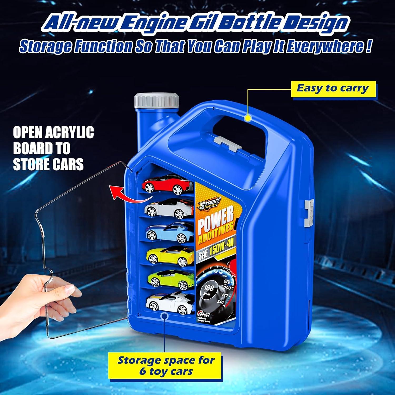 Juego de Pista de Carreras Zikhoobusik 2 en 1 con 2 Coches