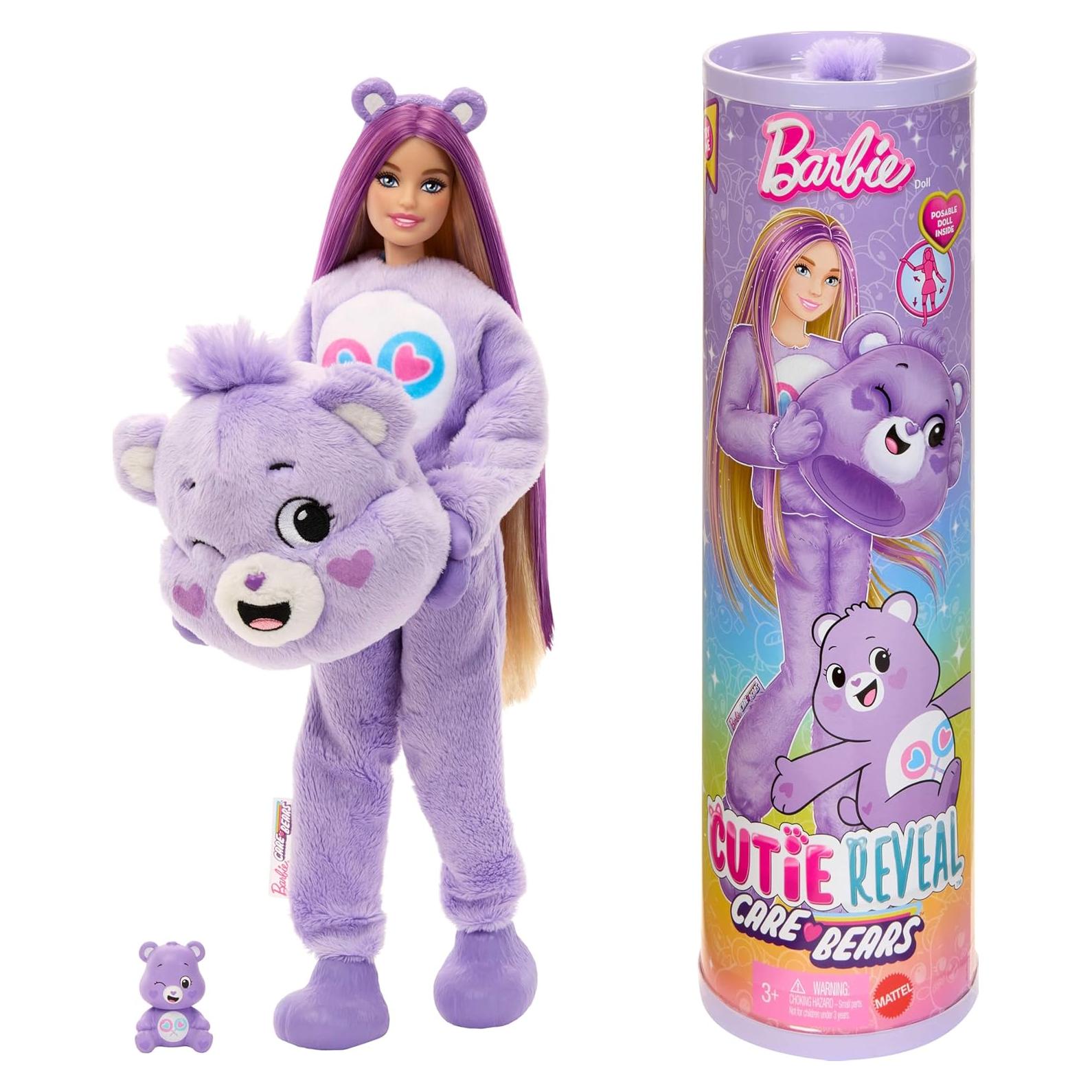 Muñeca Barbie Cutie Reveal Care Bears Share Bear 10 Sorprisas